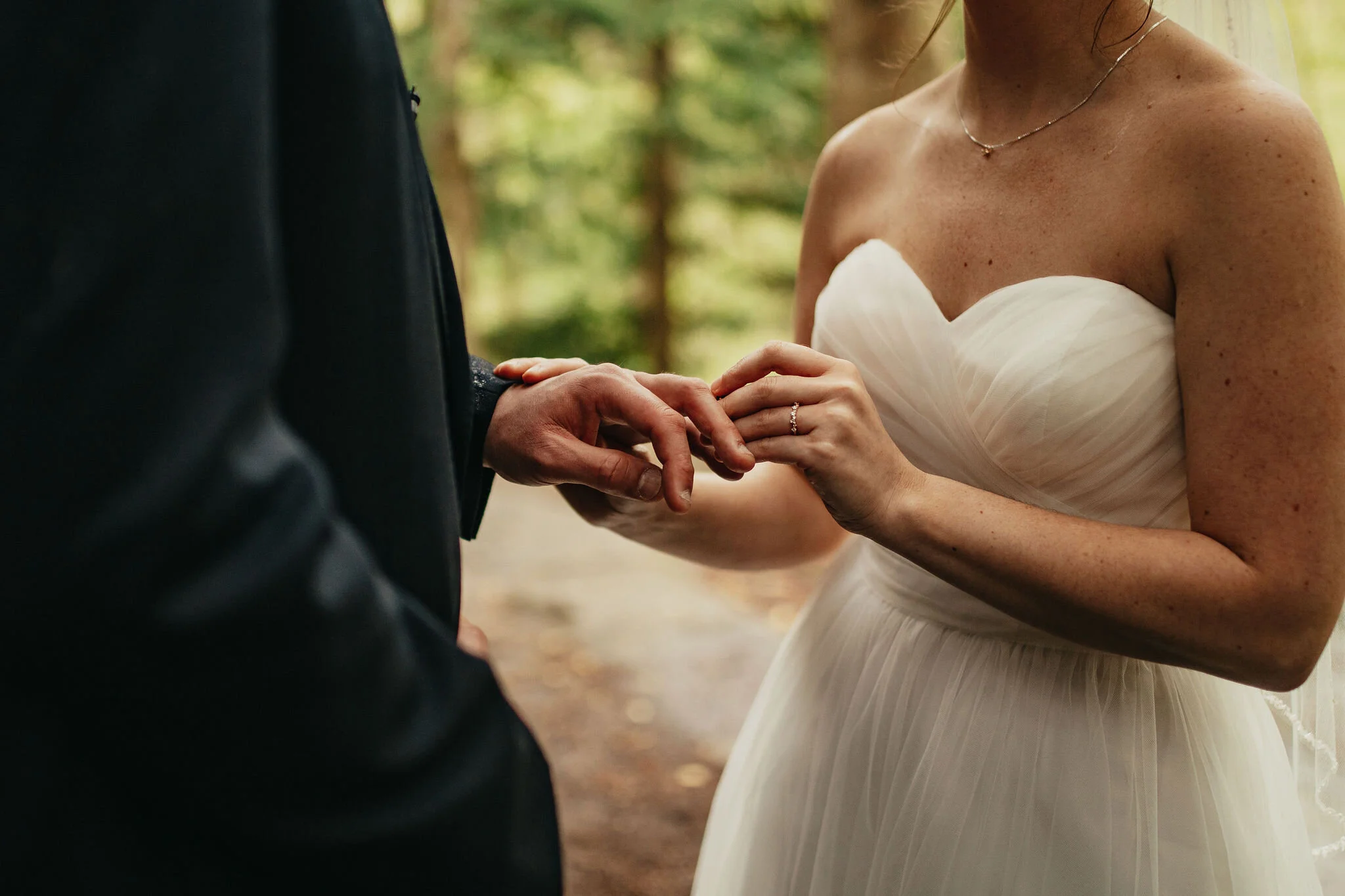 Rainy Forest Adventure Elopement Ceremony Photos