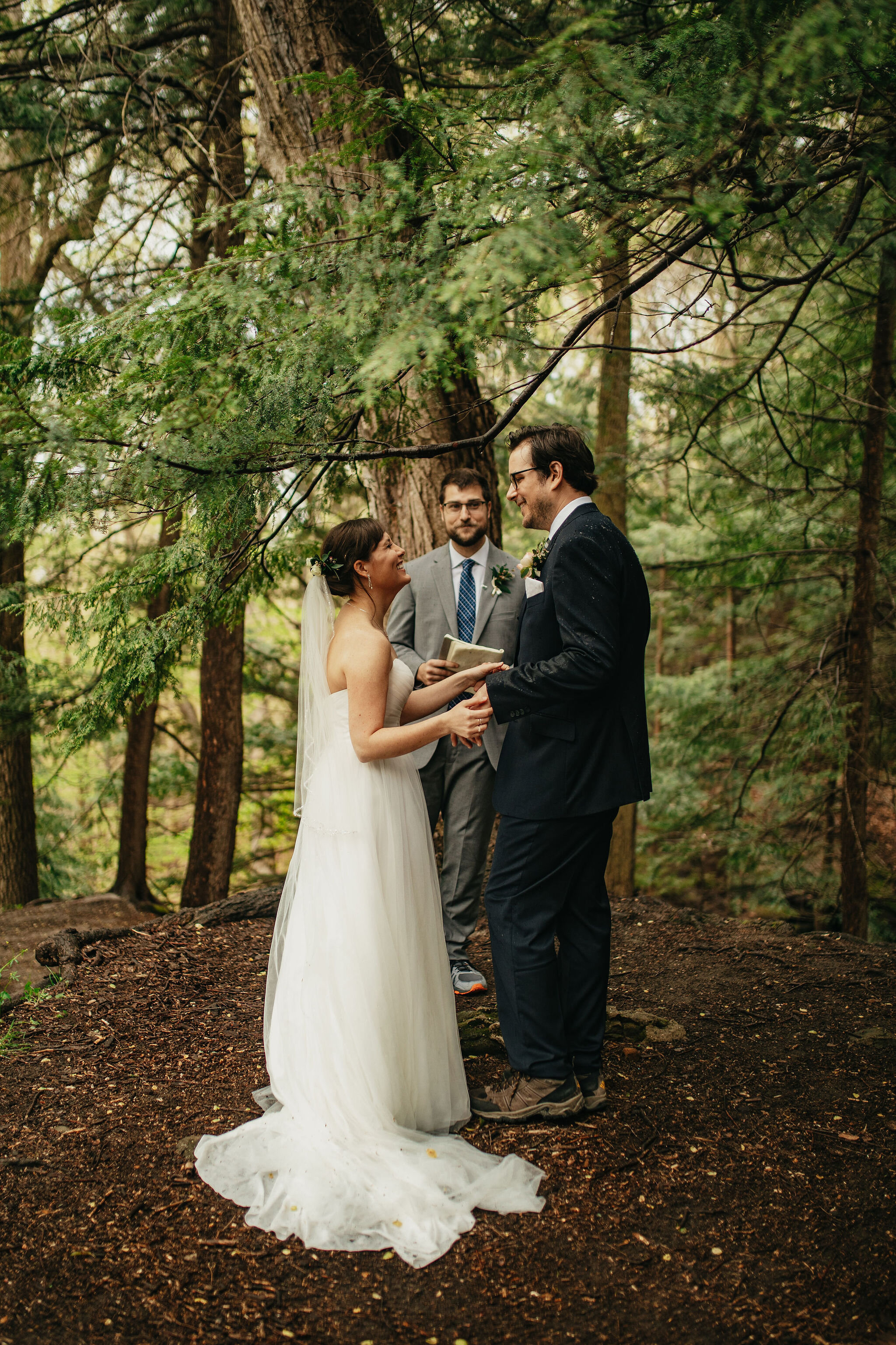 Rainy Forest Adventure Elopement Ceremony Photos