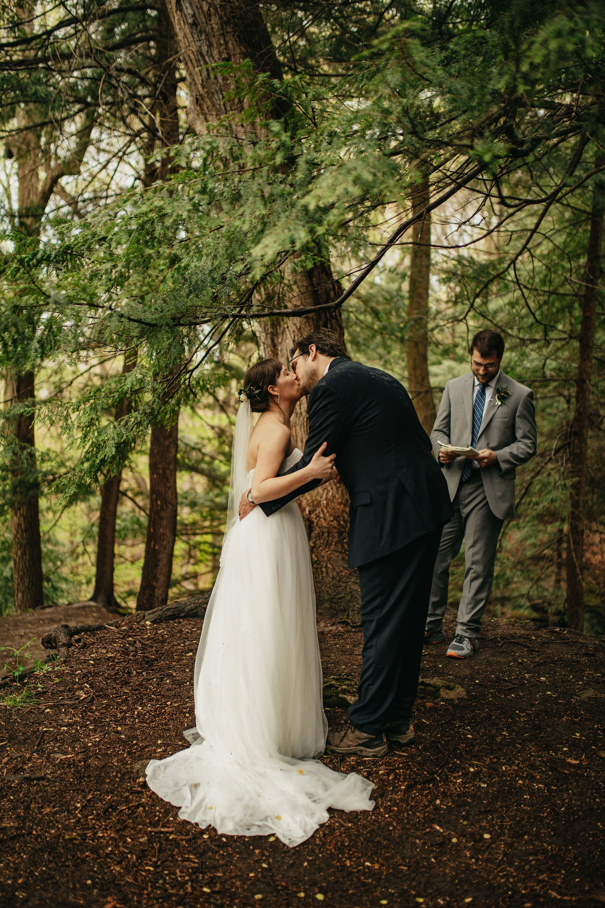 Rainy Forest Adventure Elopement Ceremony Photos