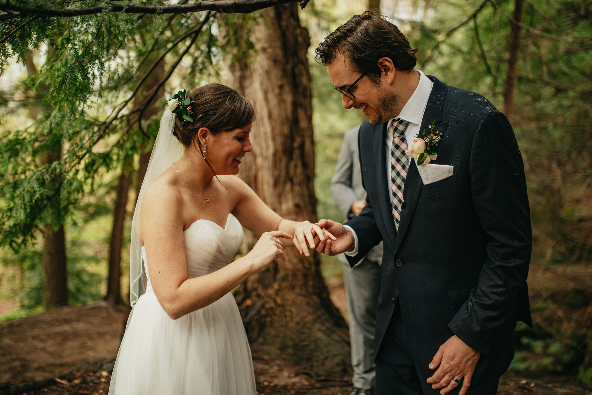 Rainy Forest Adventure Elopement Ceremony Photos