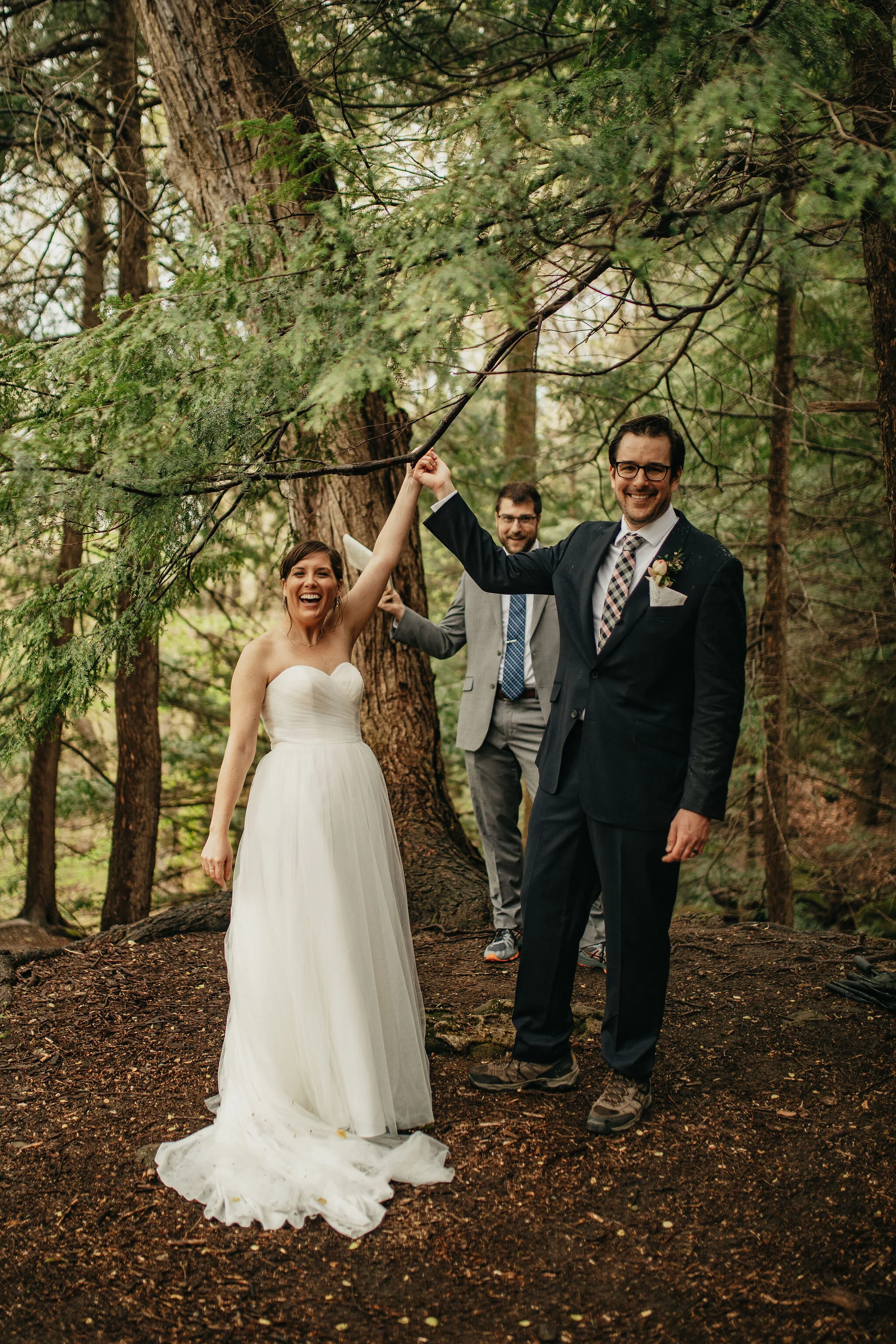 Rainy Forest Adventure Elopement Ceremony Photos