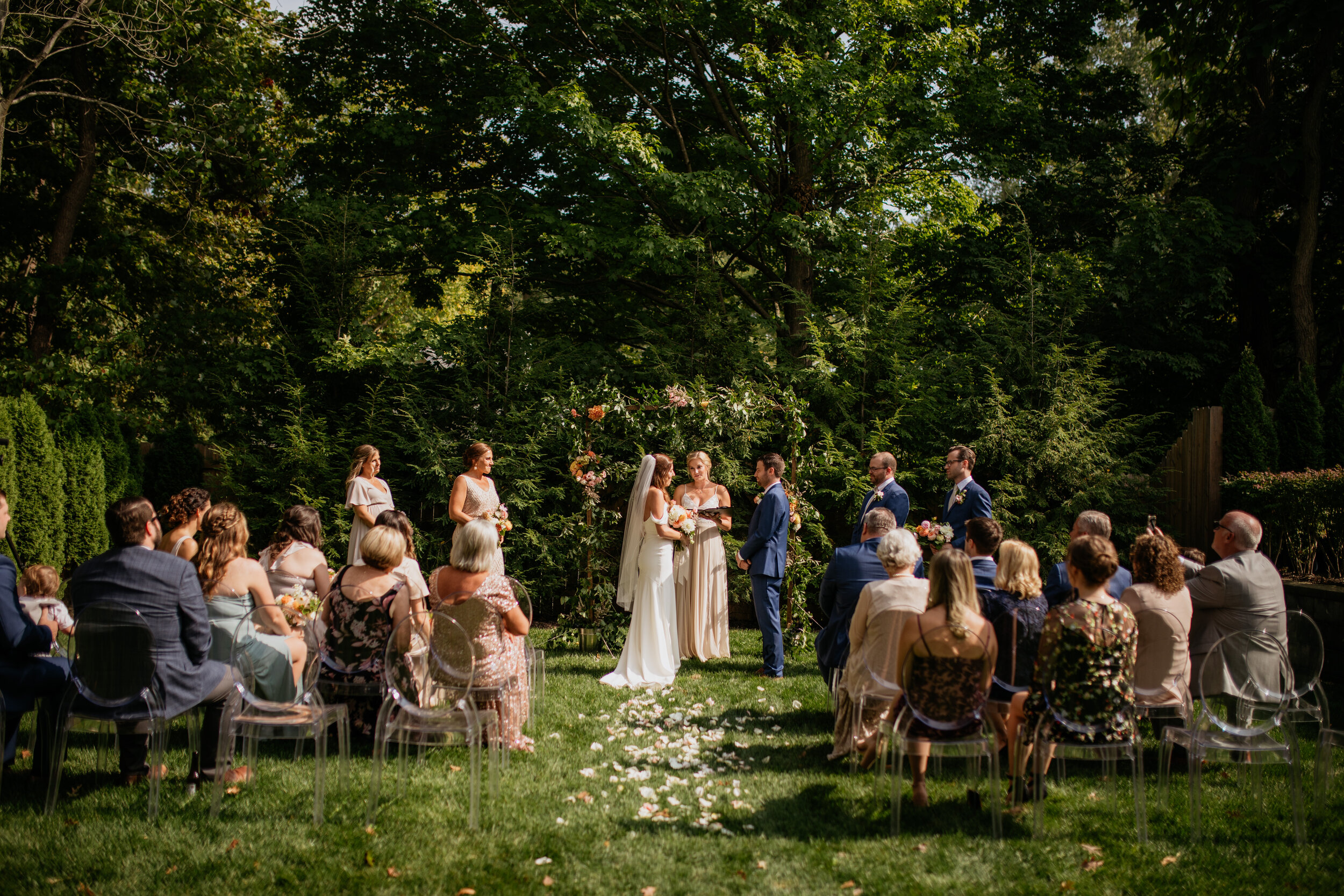 Intimate Small Backyard Airbnb Michigan Wedding