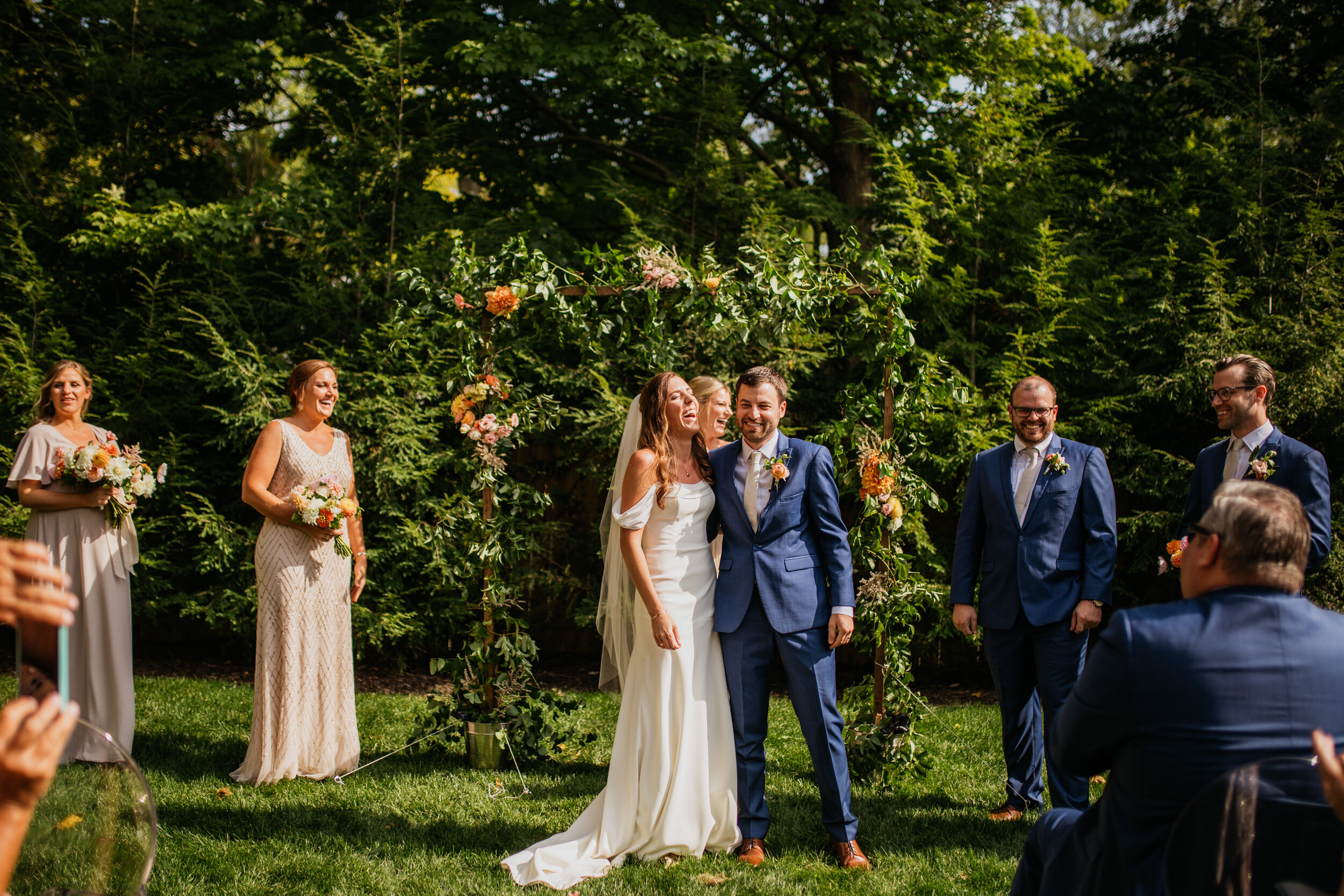 Backyard Airbnb Wedding in Michigan