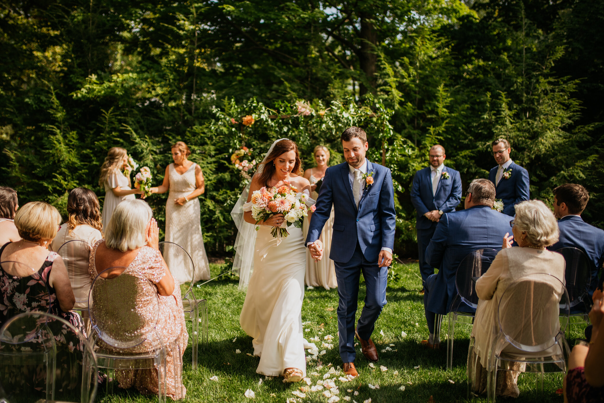 Backyard Airbnb Wedding Ceremony in Michigan