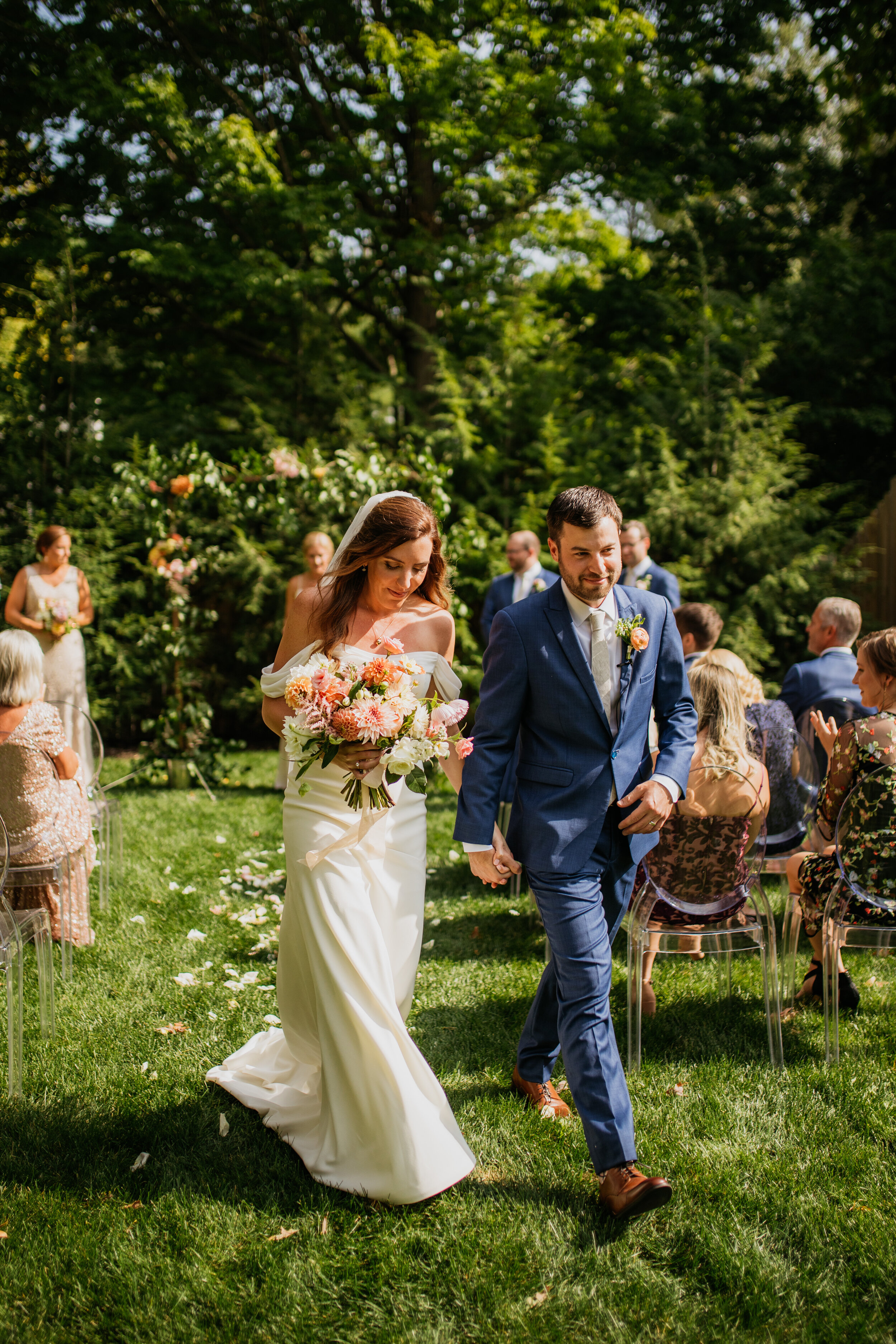 Cute Backyard Michigan Airbnb Wedding