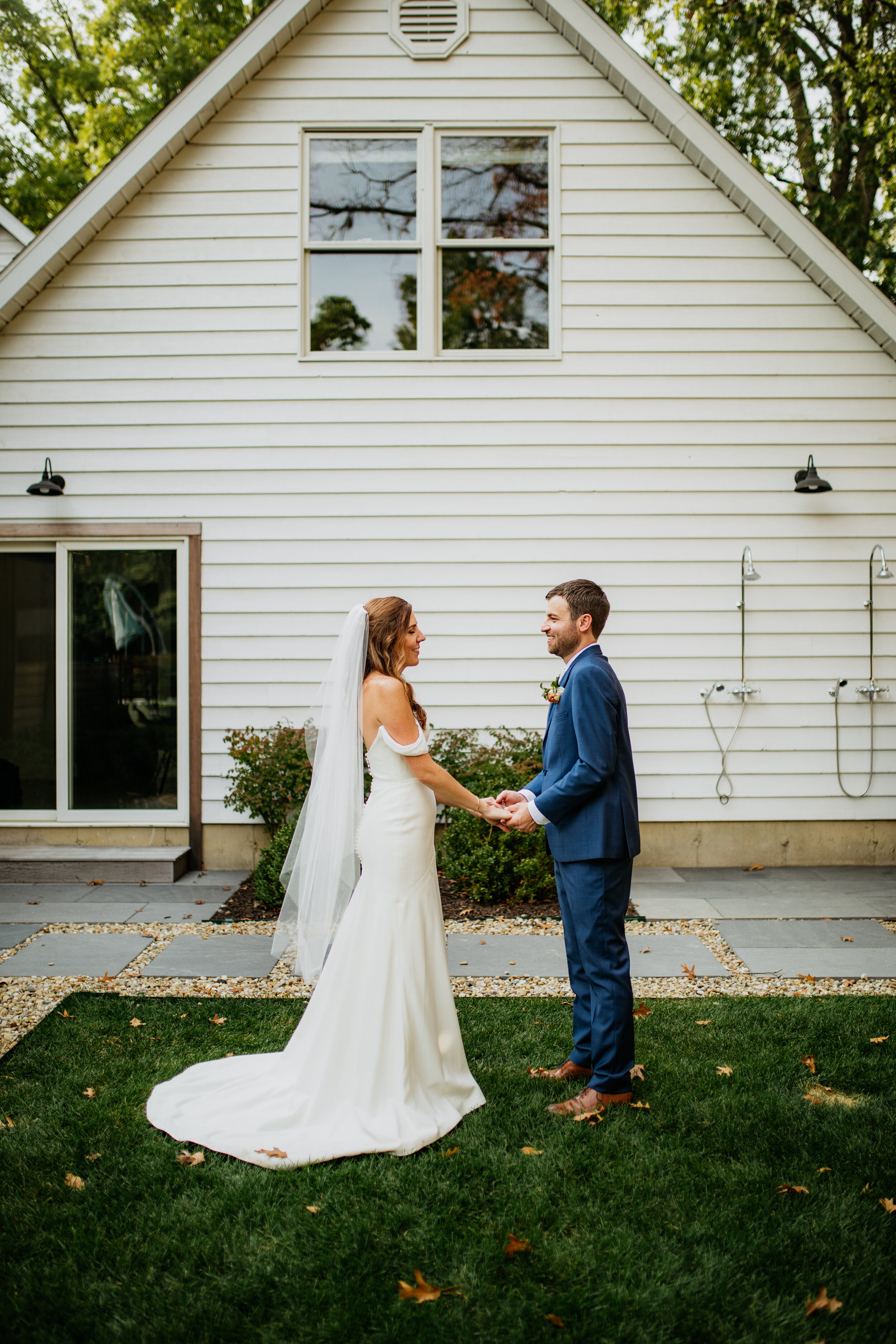 Backyard Michigan Airbnb Wedding Photos