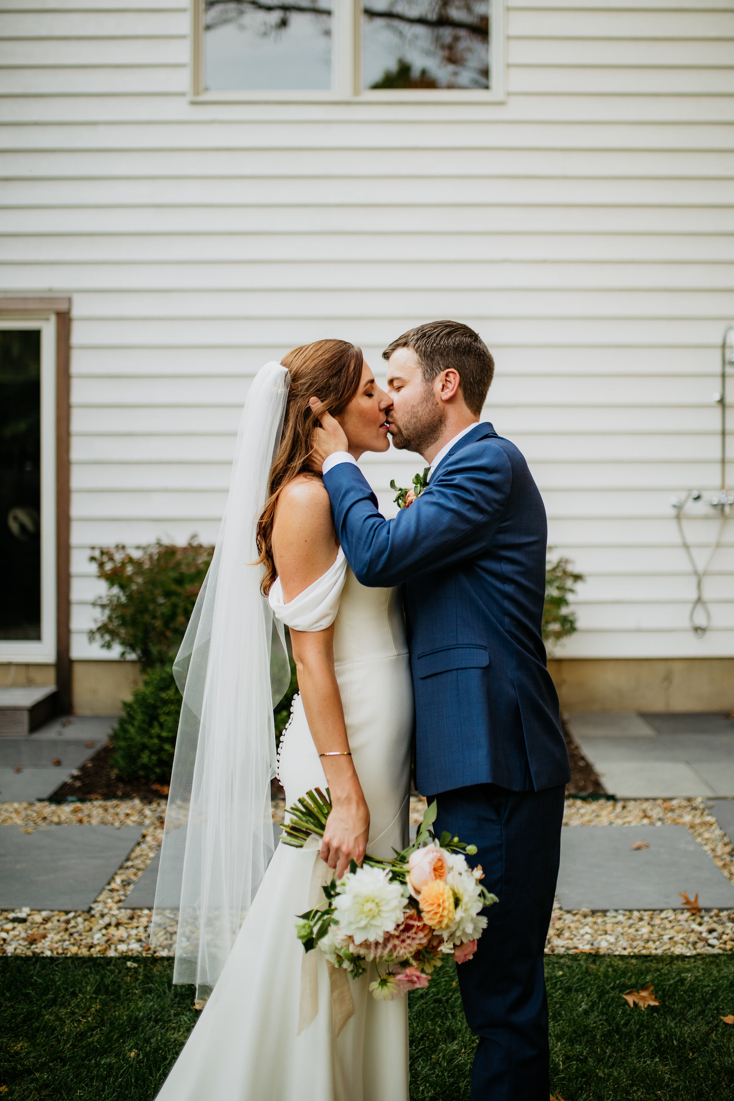 Backyard Airbnb Michigan Wedding Photos