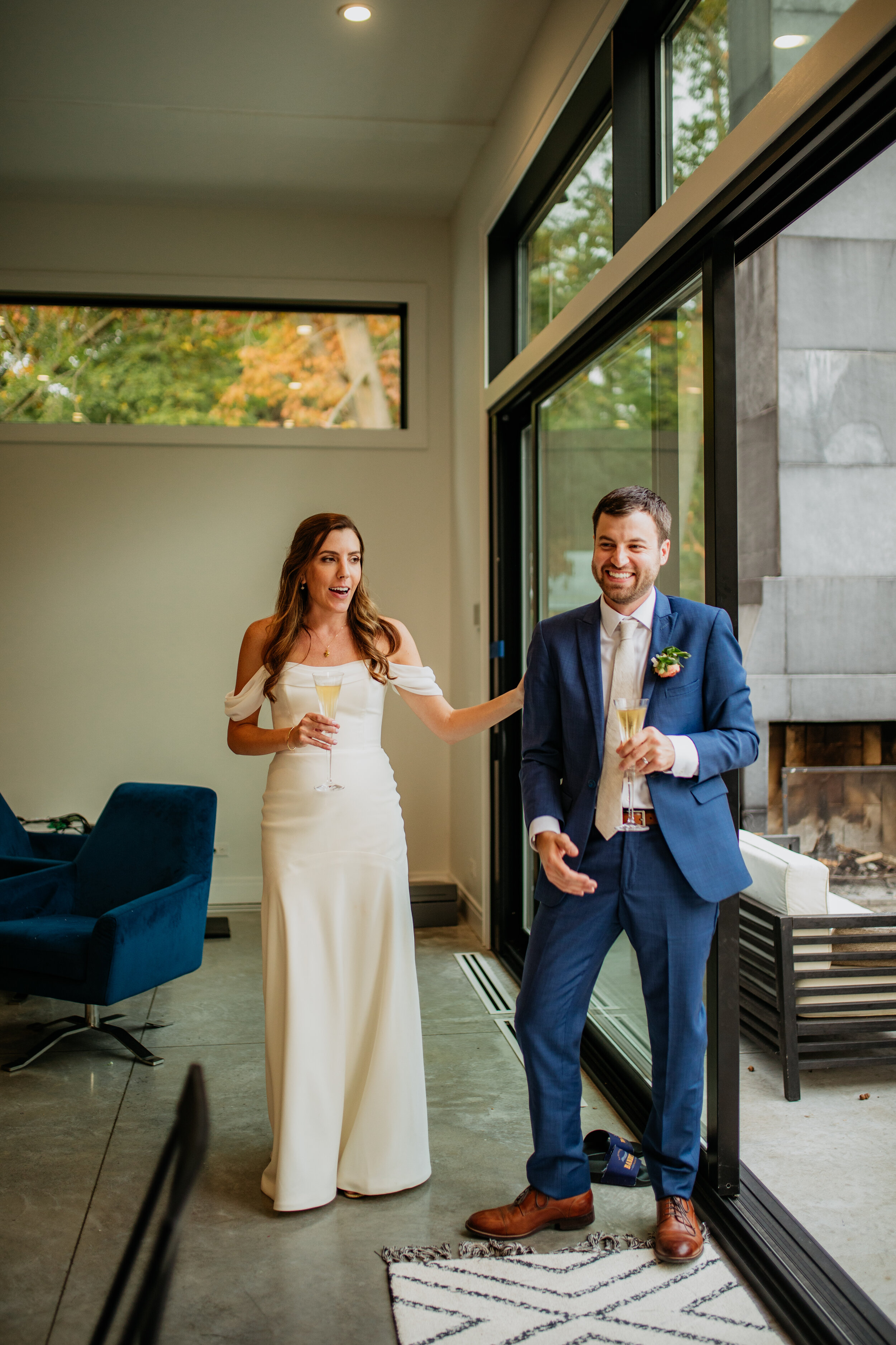 Intimate Michigan Airbnb Wedding