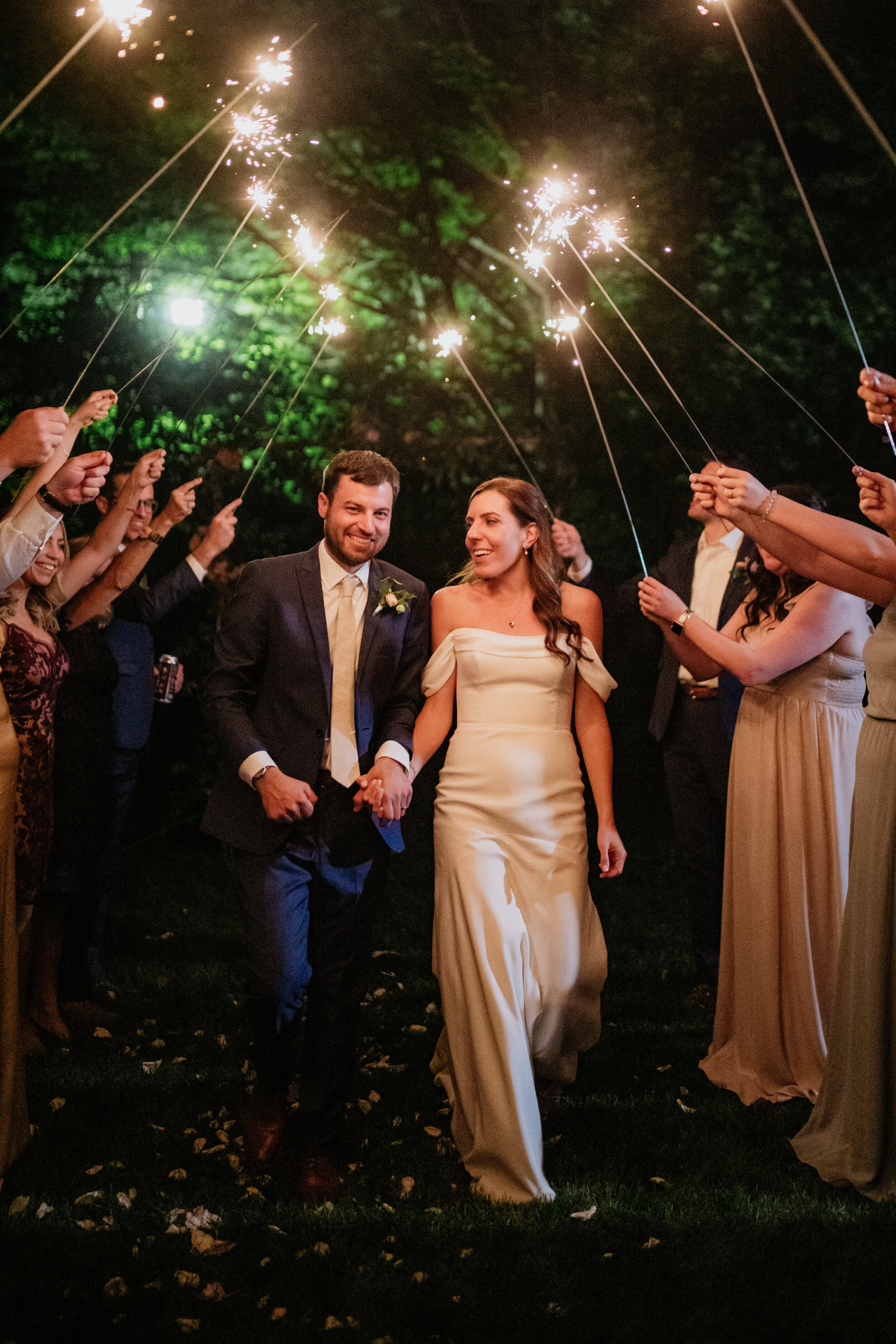 Sparkler Exit Airbnb Michigan Wedding