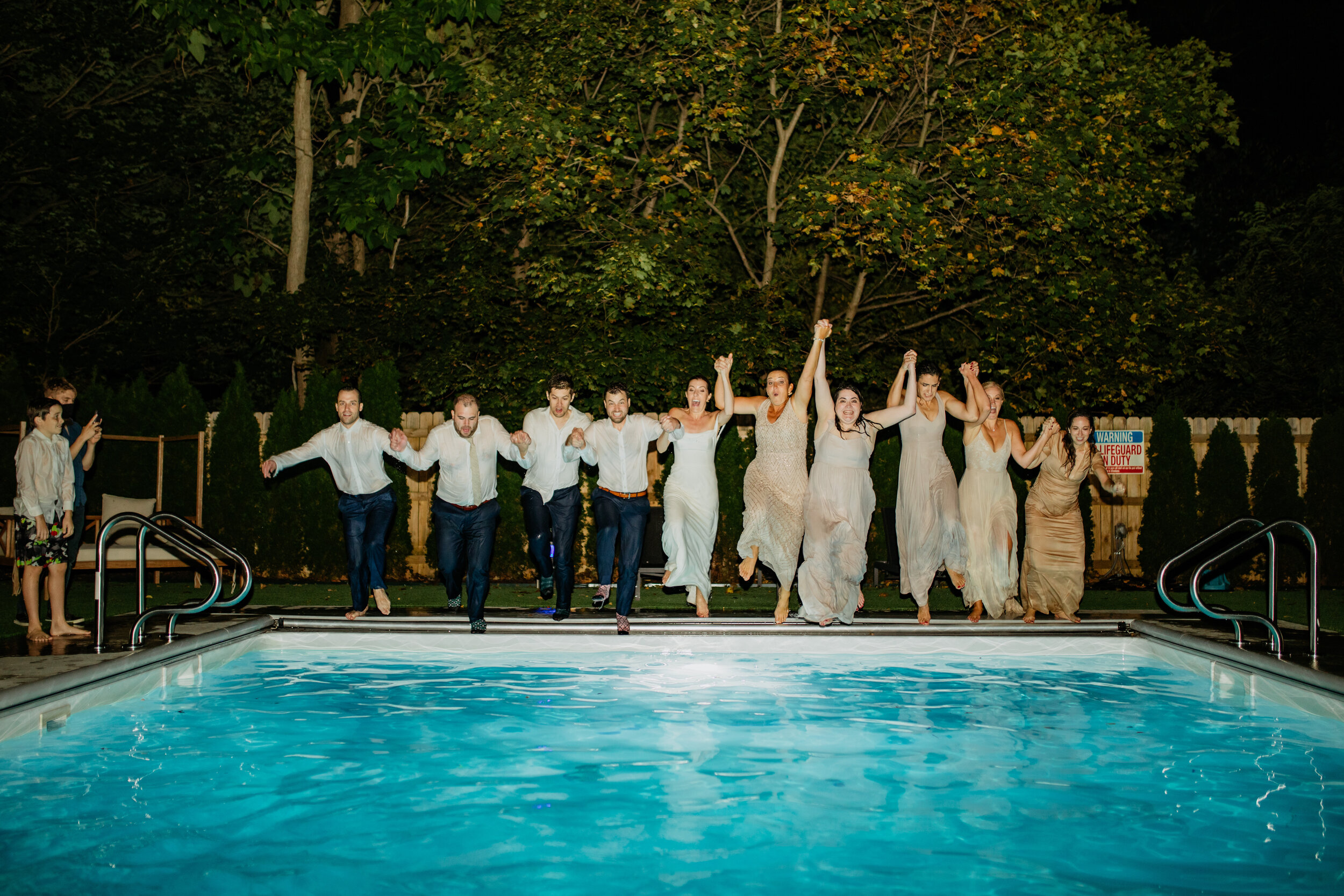 Airbnb Wedding Idea - jump into a pool!