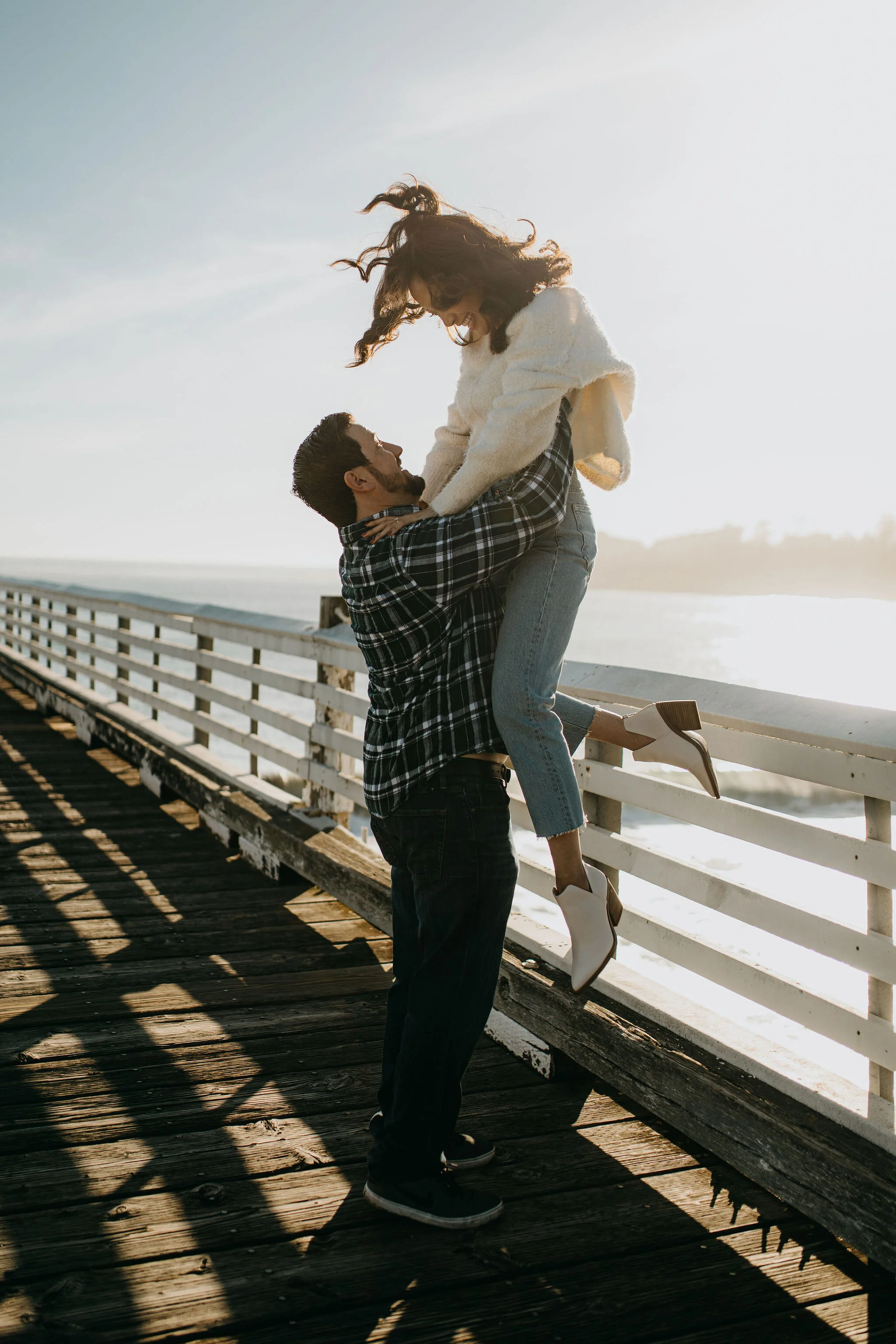 Cambria, California Pier Engagement Photos