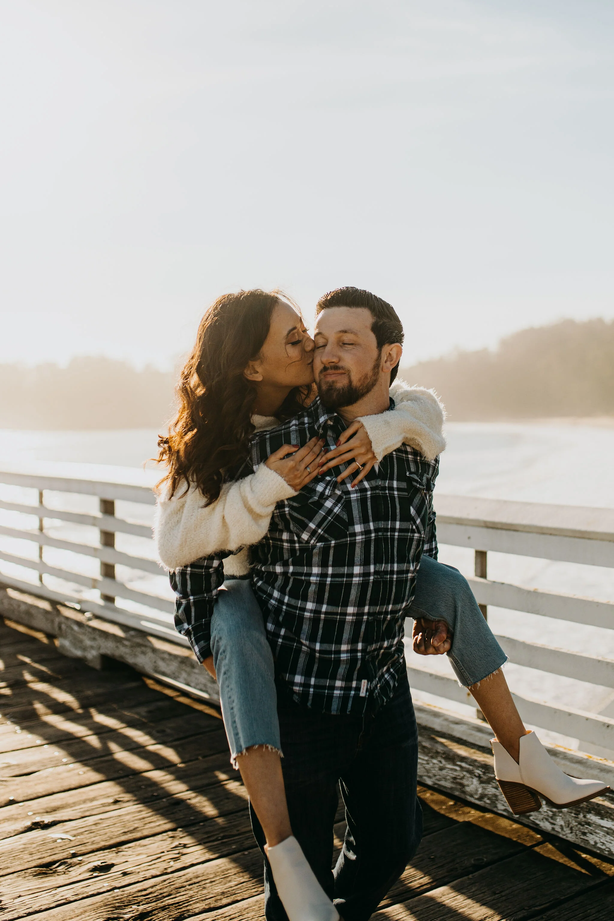 Sunset Beach Engagement Photos