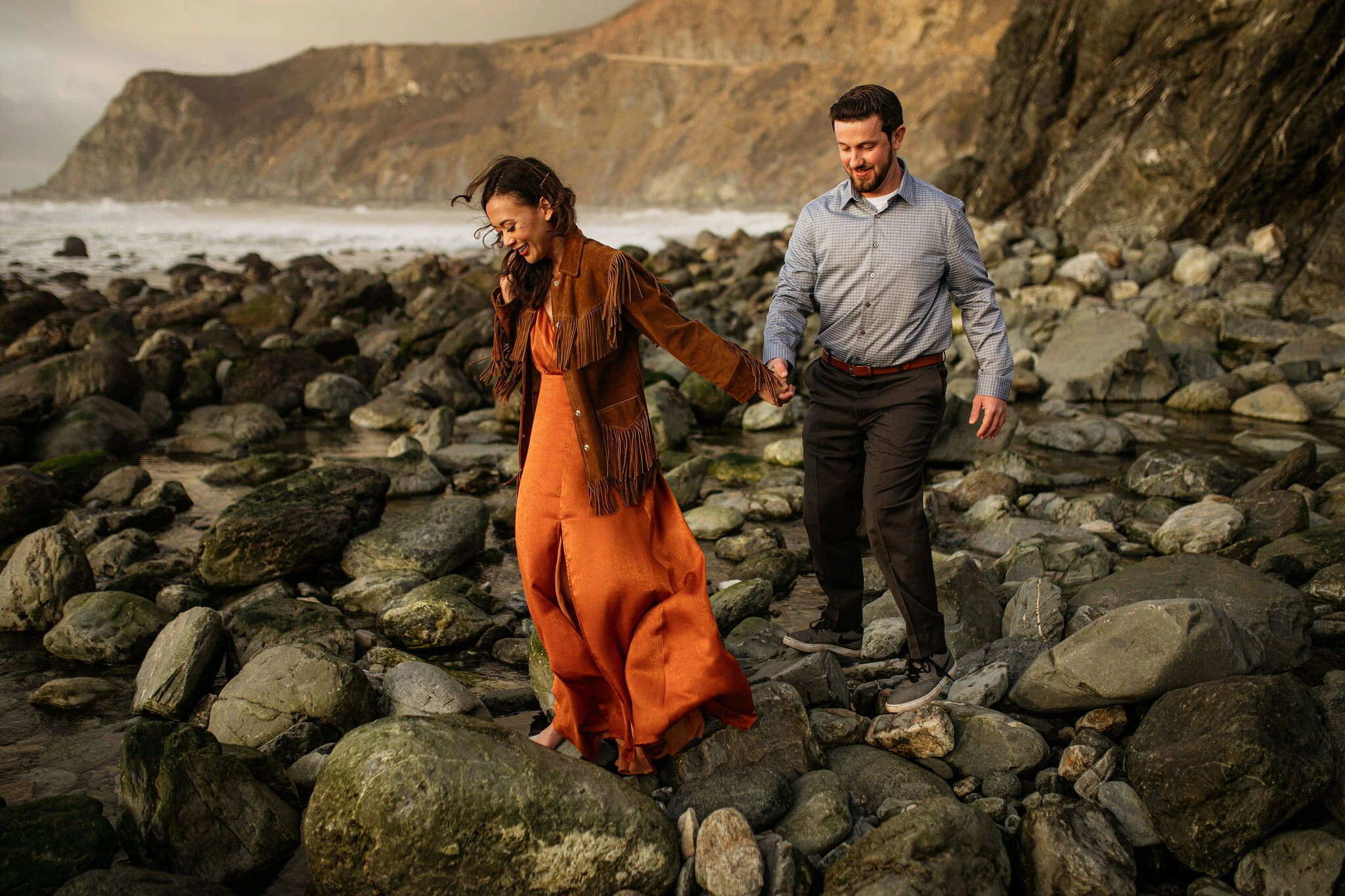 Unique Beach Engagement Photos
