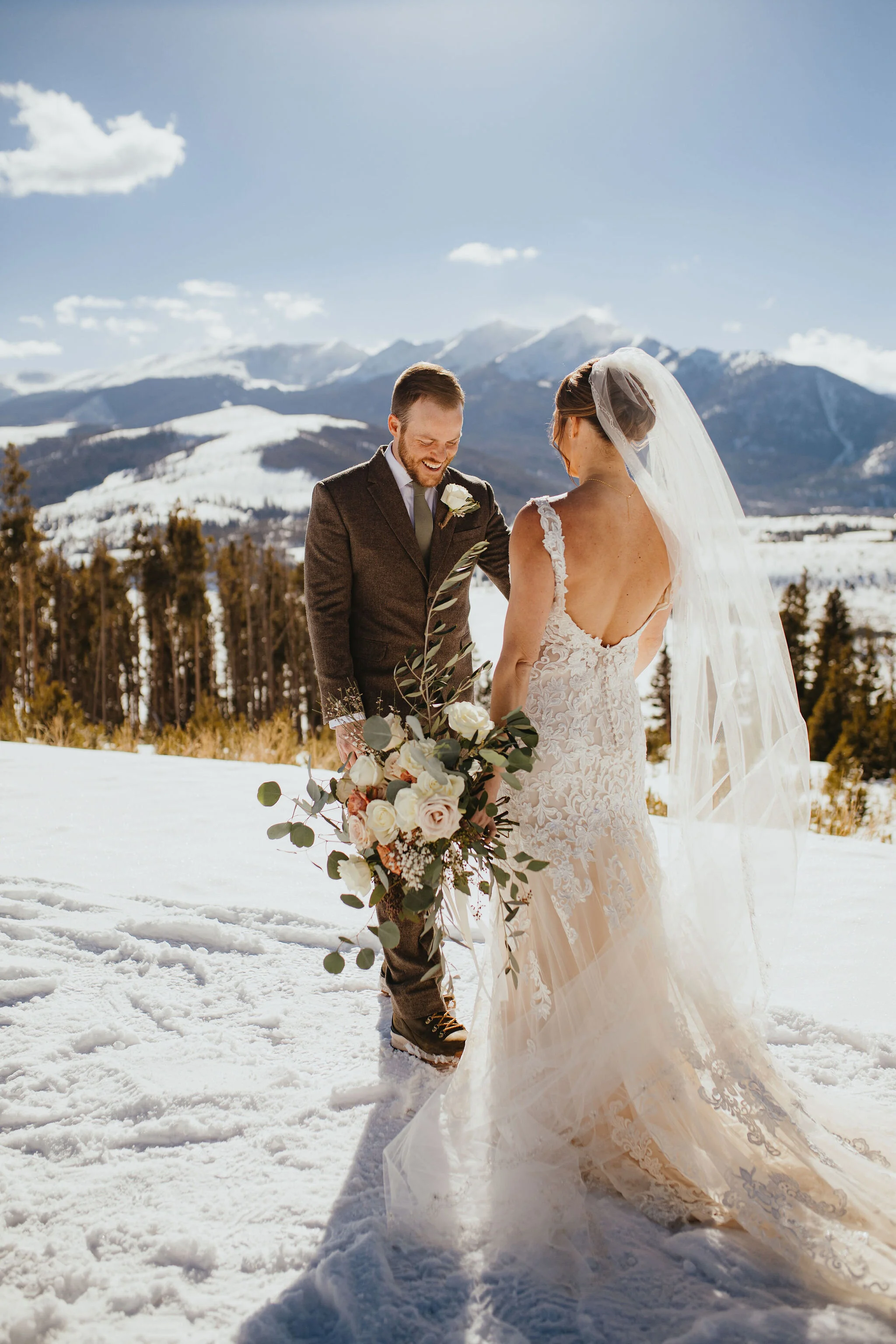 Self Solemnized Winter Colorado Skiing Elopement