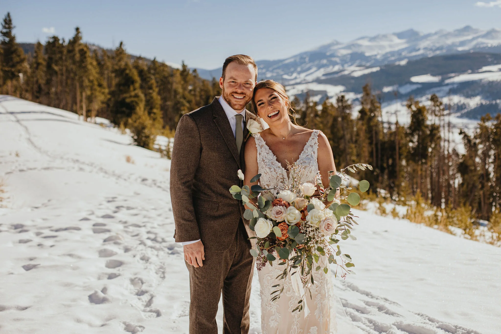 Self Solemnized Winter Colorado Skiing Elopement