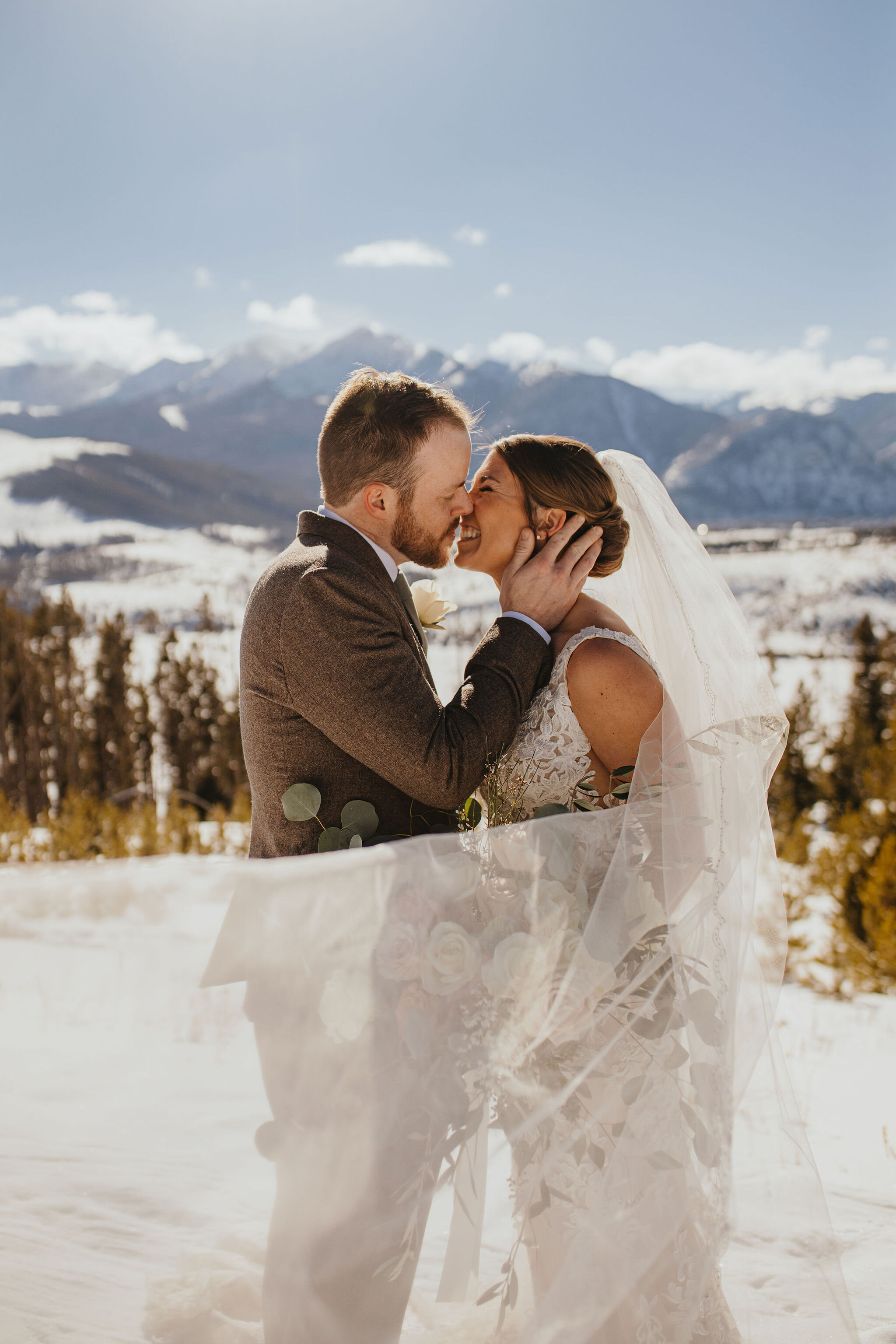 Self Solemnized Winter Colorado Skiing Elopement