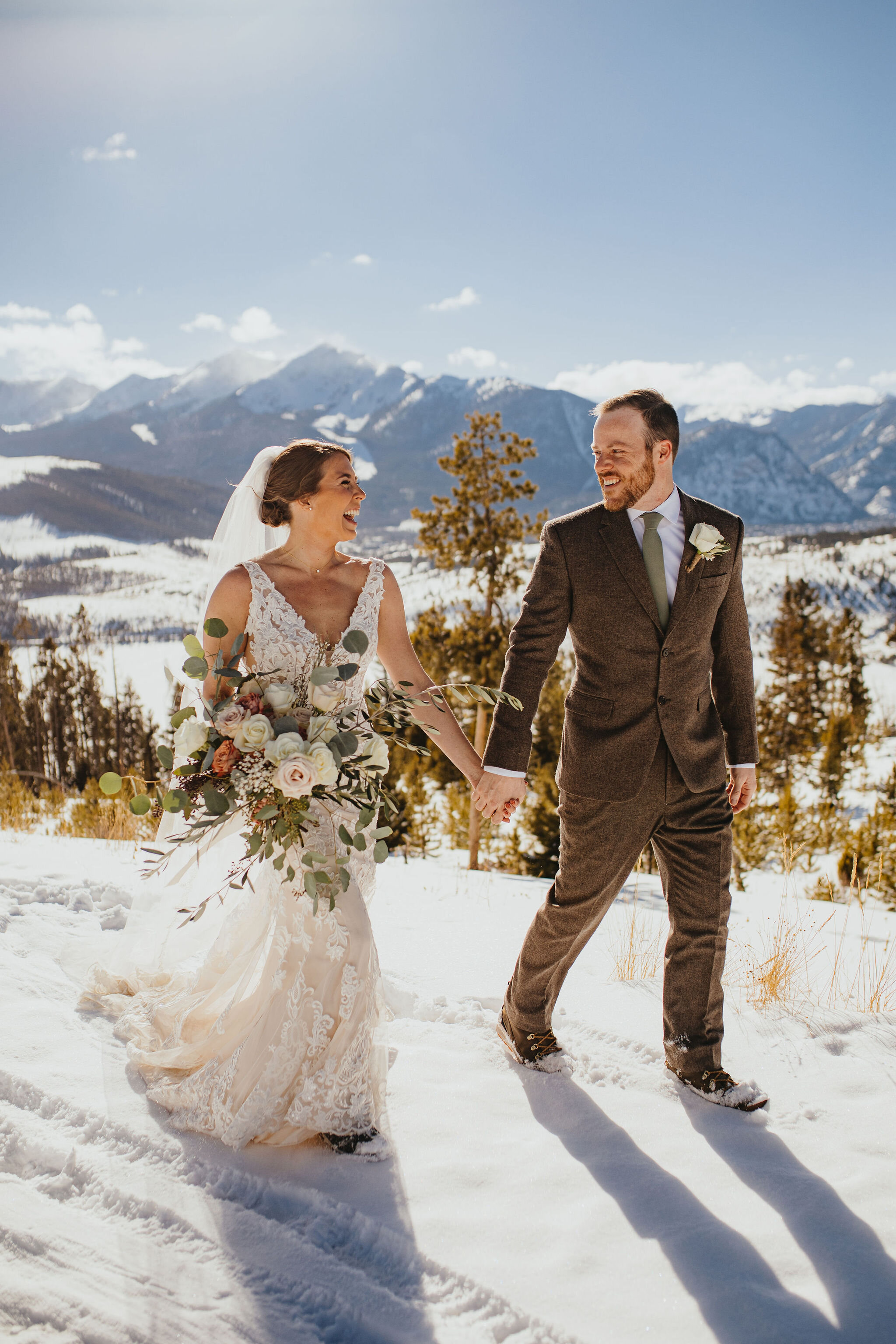 Self Solemnized Winter Colorado Skiing Elopement