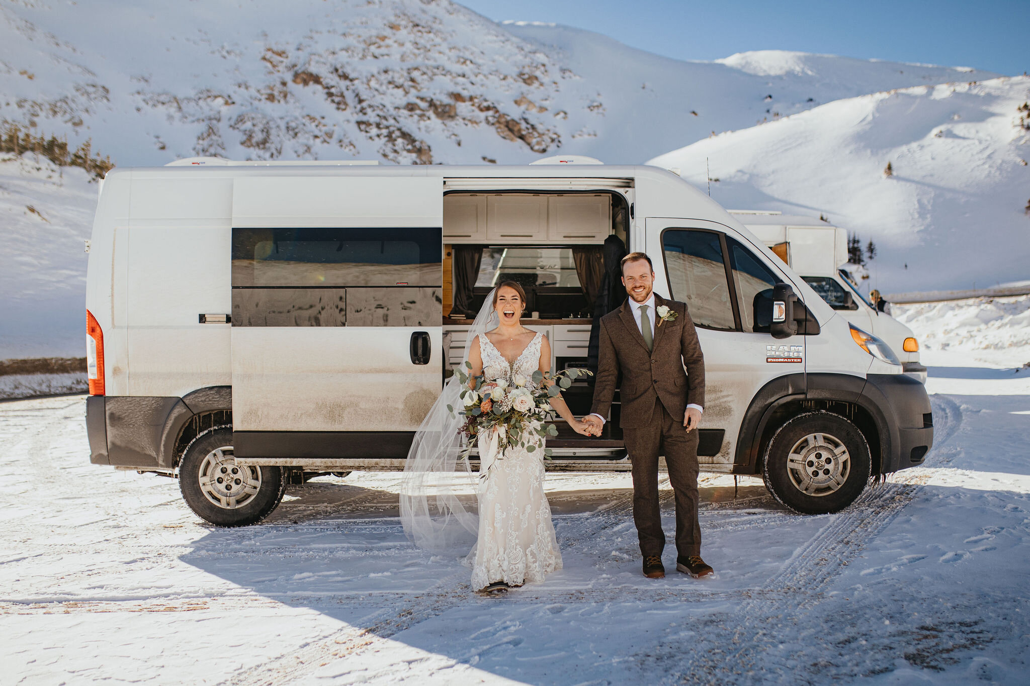 Self Solemnized Winter Colorado Skiing Elopement