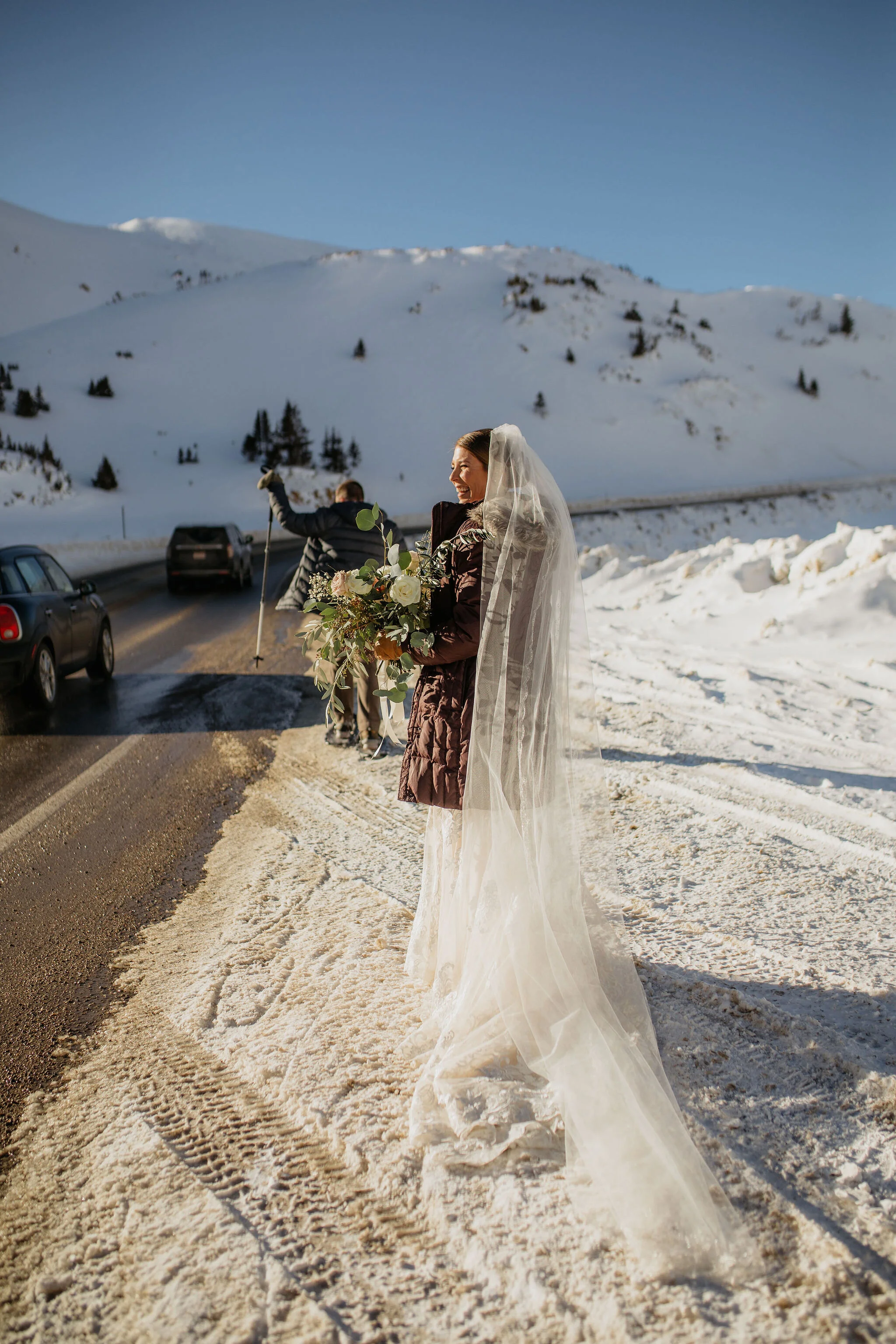 Self Solemnized Winter Colorado Skiing Elopement