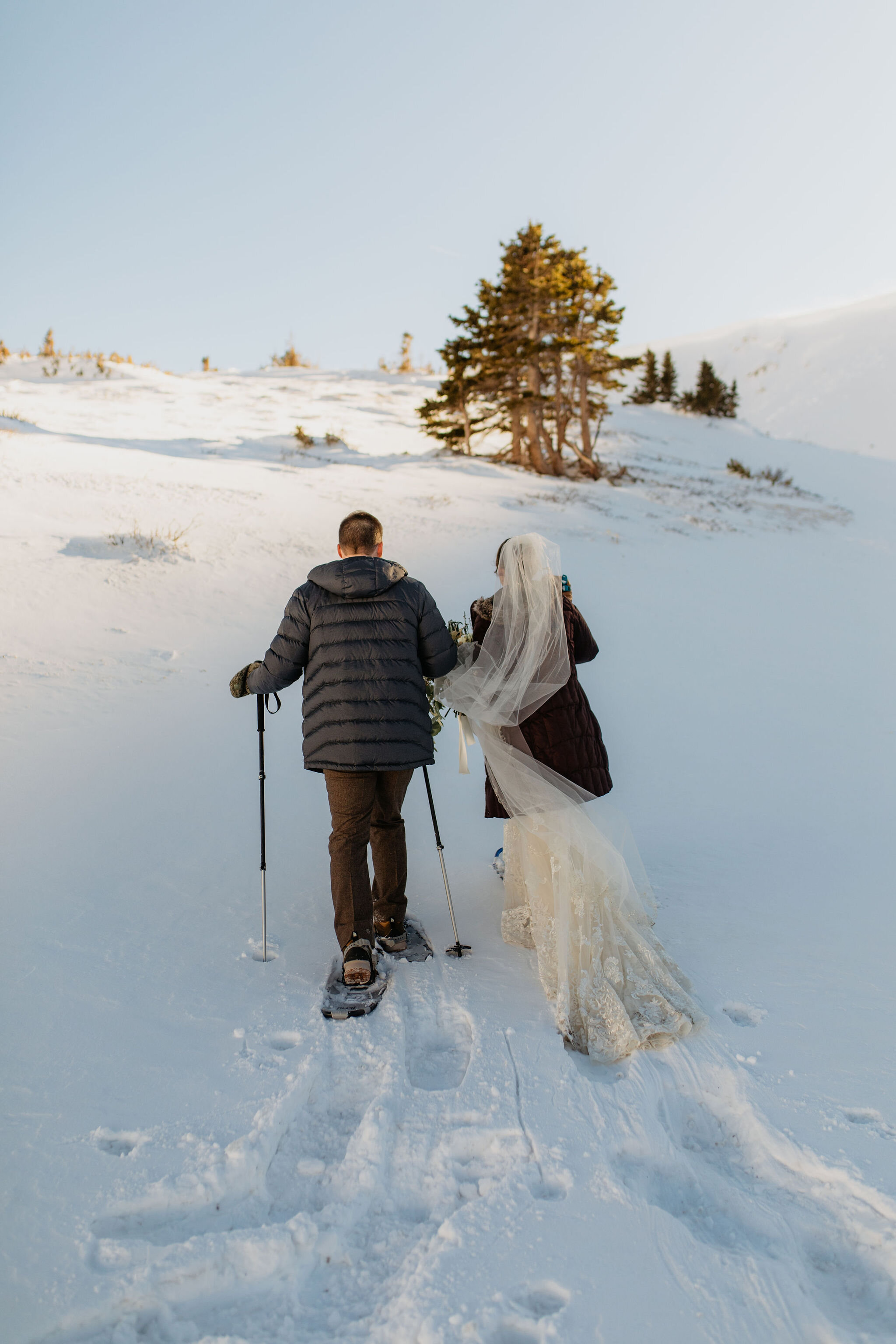 Self Solemnized Winter Colorado Skiing Elopement