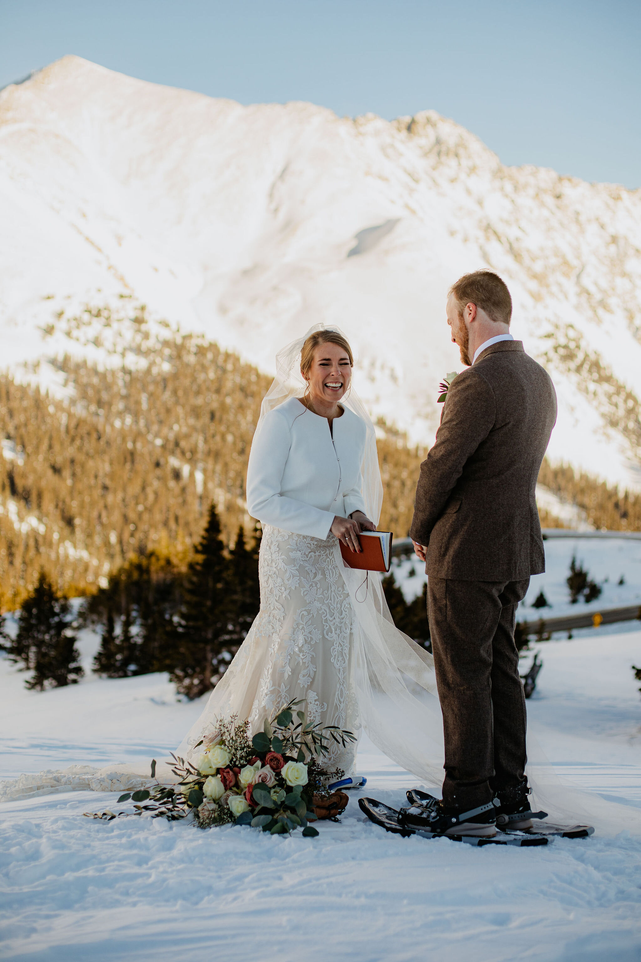 Self Solemnized Winter Colorado Skiing Elopement