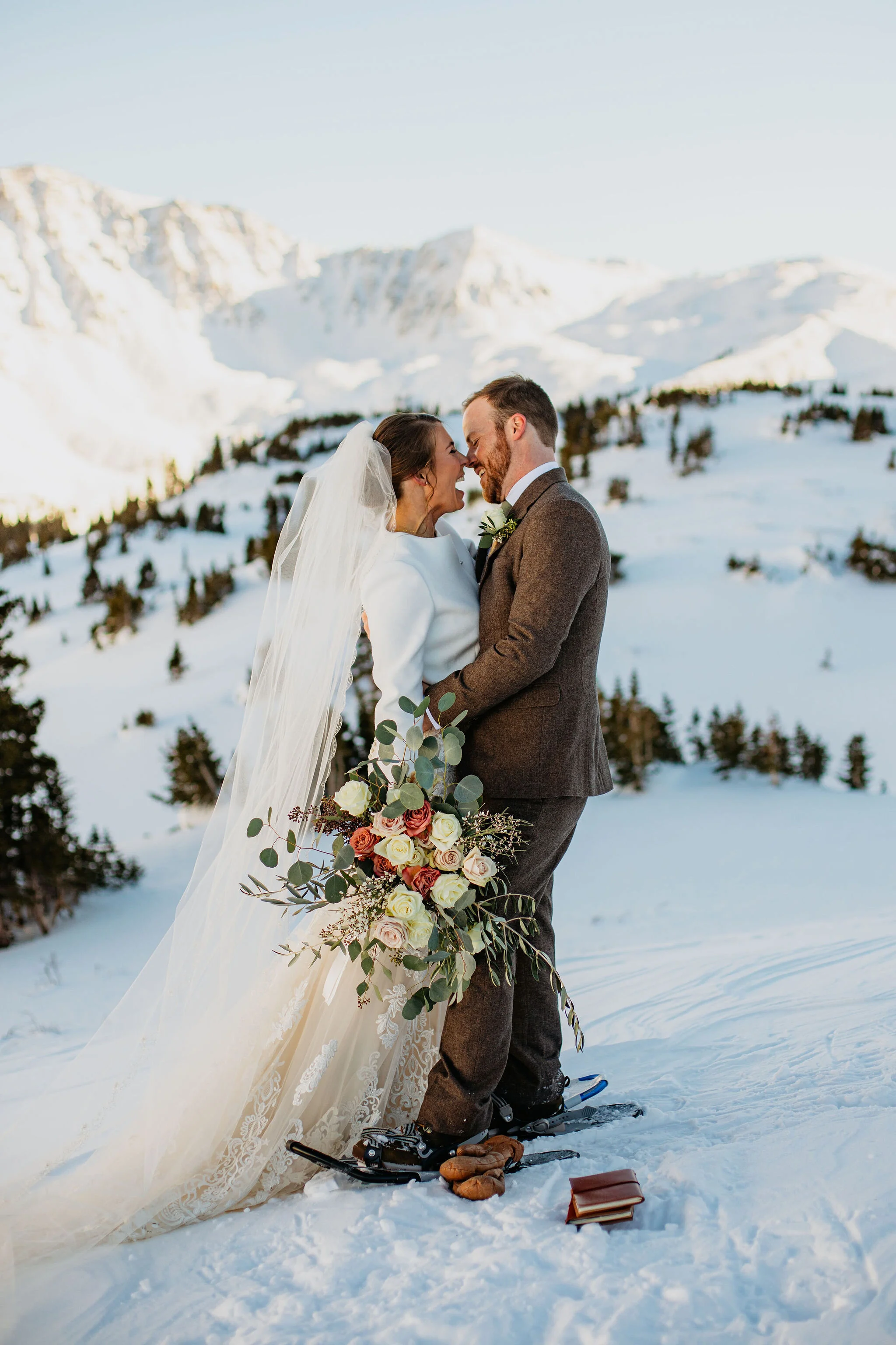 Self Solemnized Winter Colorado Skiing Elopement