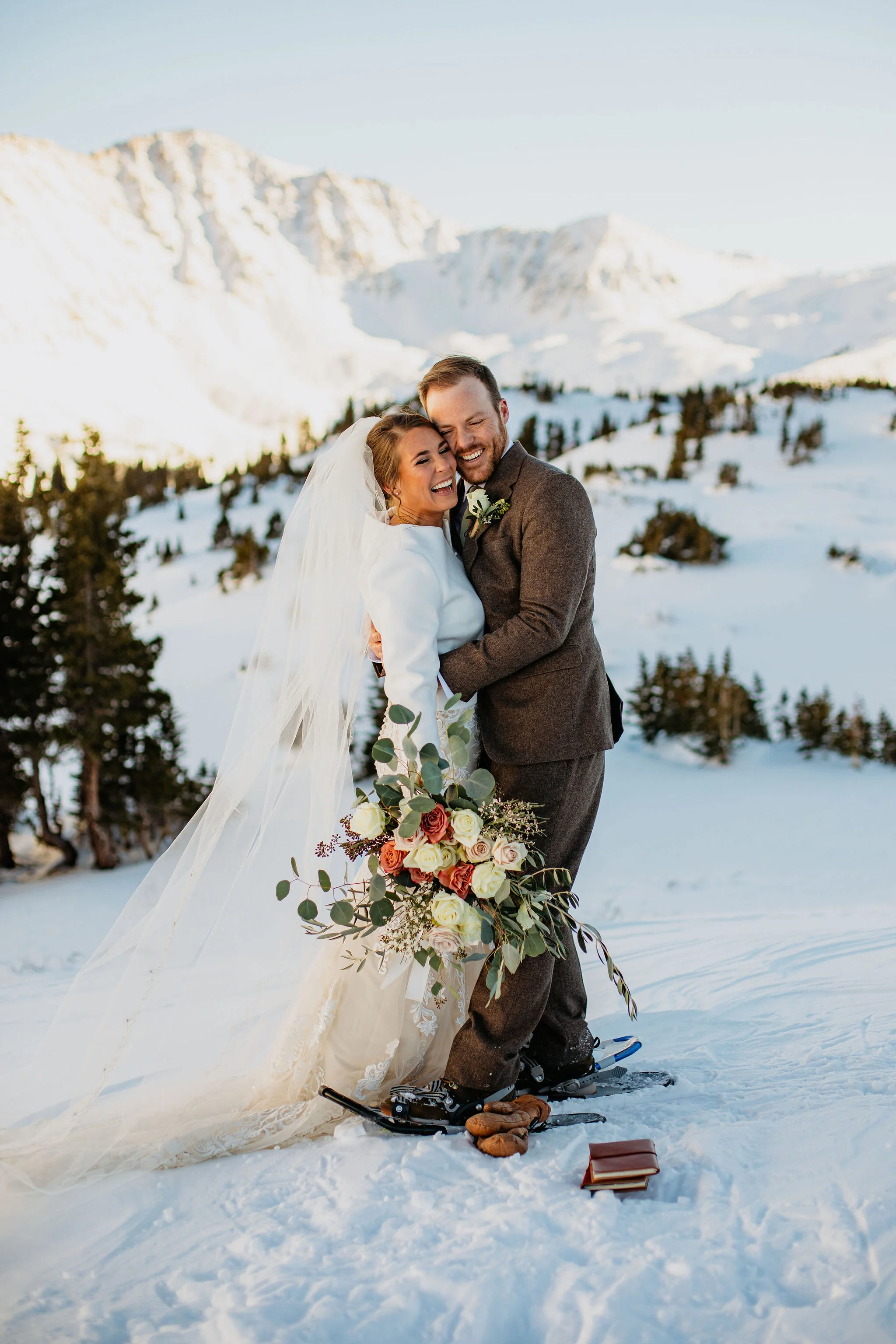 Self Solemnized Winter Colorado Skiing Elopement