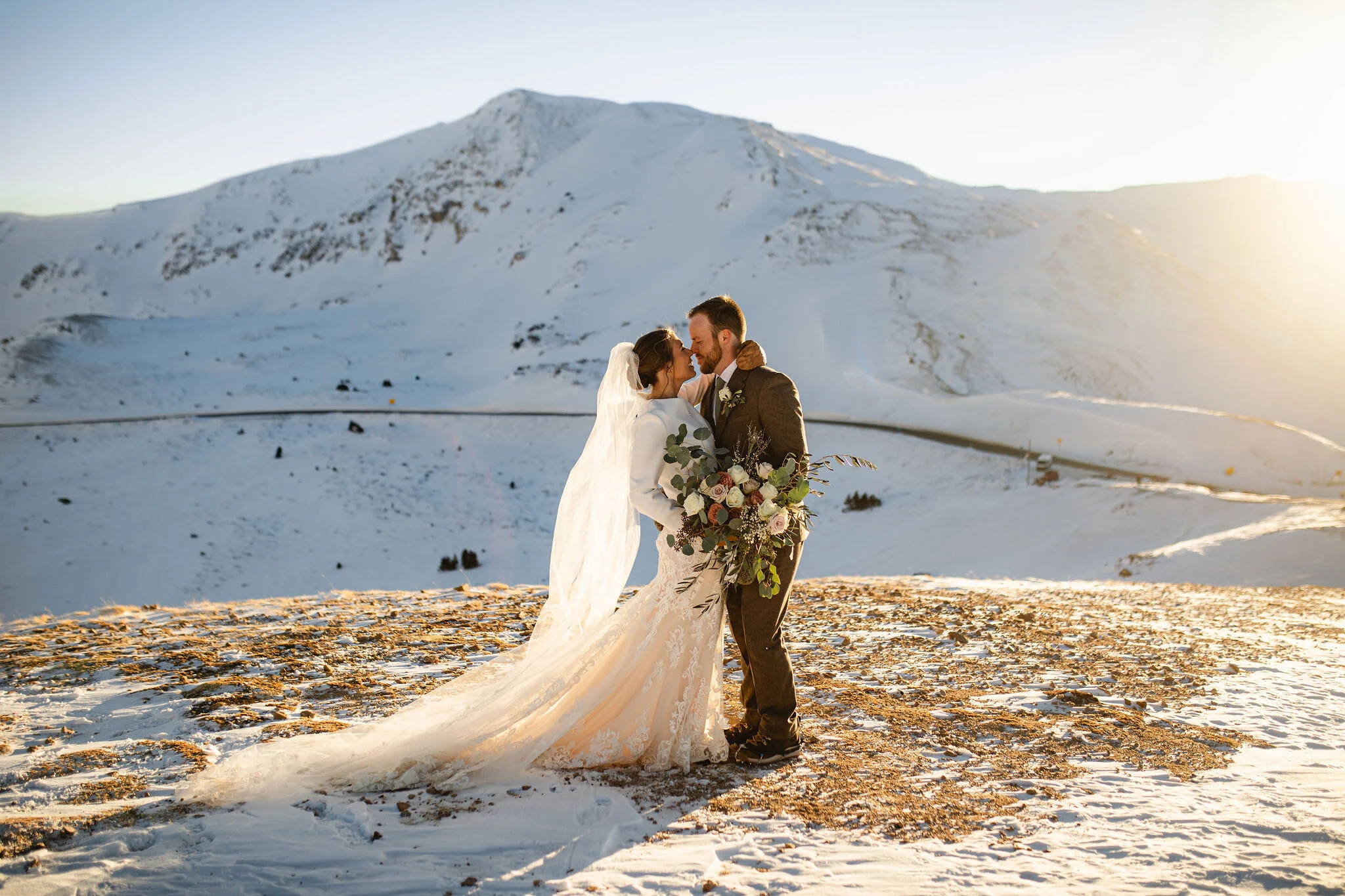 Self Solemnized Winter Colorado Skiing Elopement