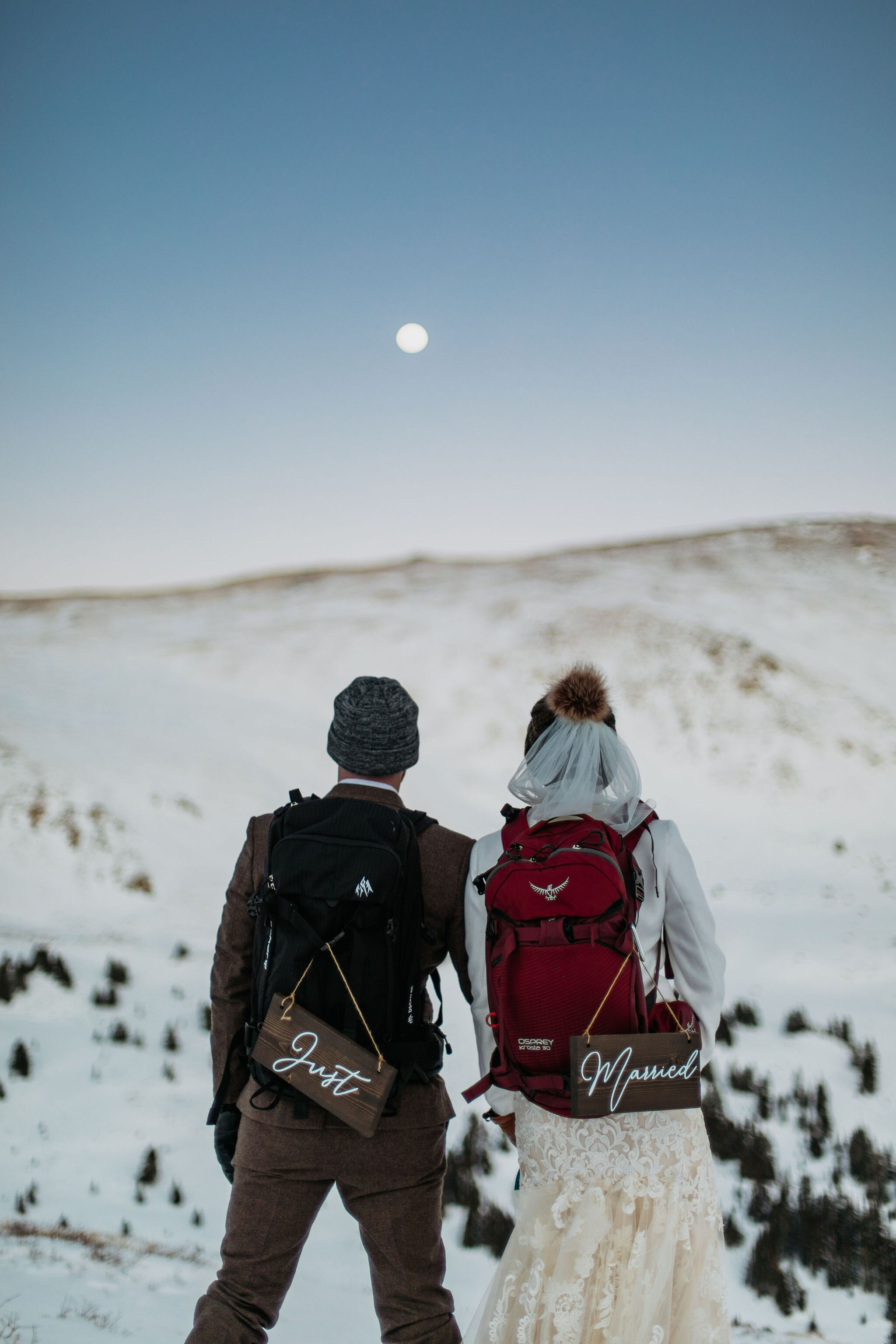 Self Solemnized Winter Colorado Skiing Elopement