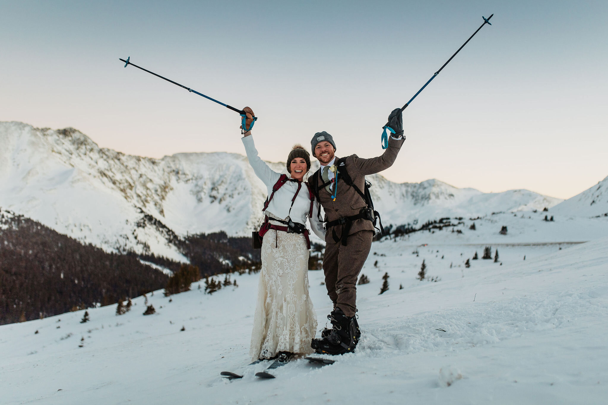 Self Solemnized Winter Colorado Skiing Elopement