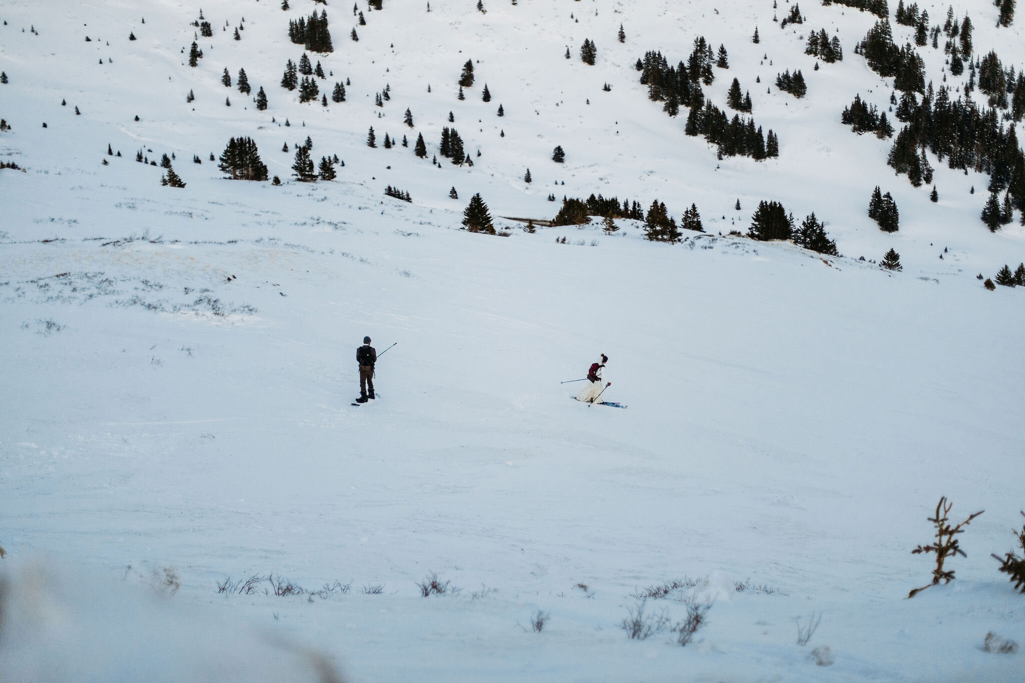 Self Solemnized Winter Colorado Skiing Elopement