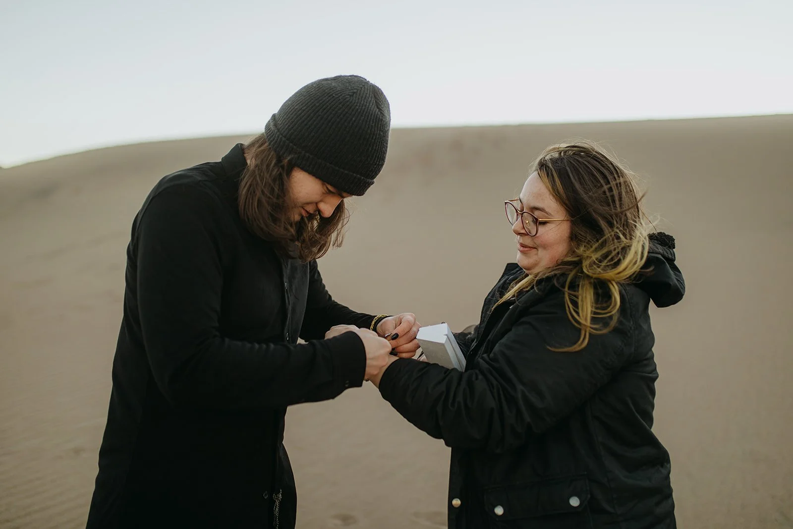 Sunrise Great Sand Dunes National Park Elopement Ceremony by Colorado Elopement Photographer Adventure For Love