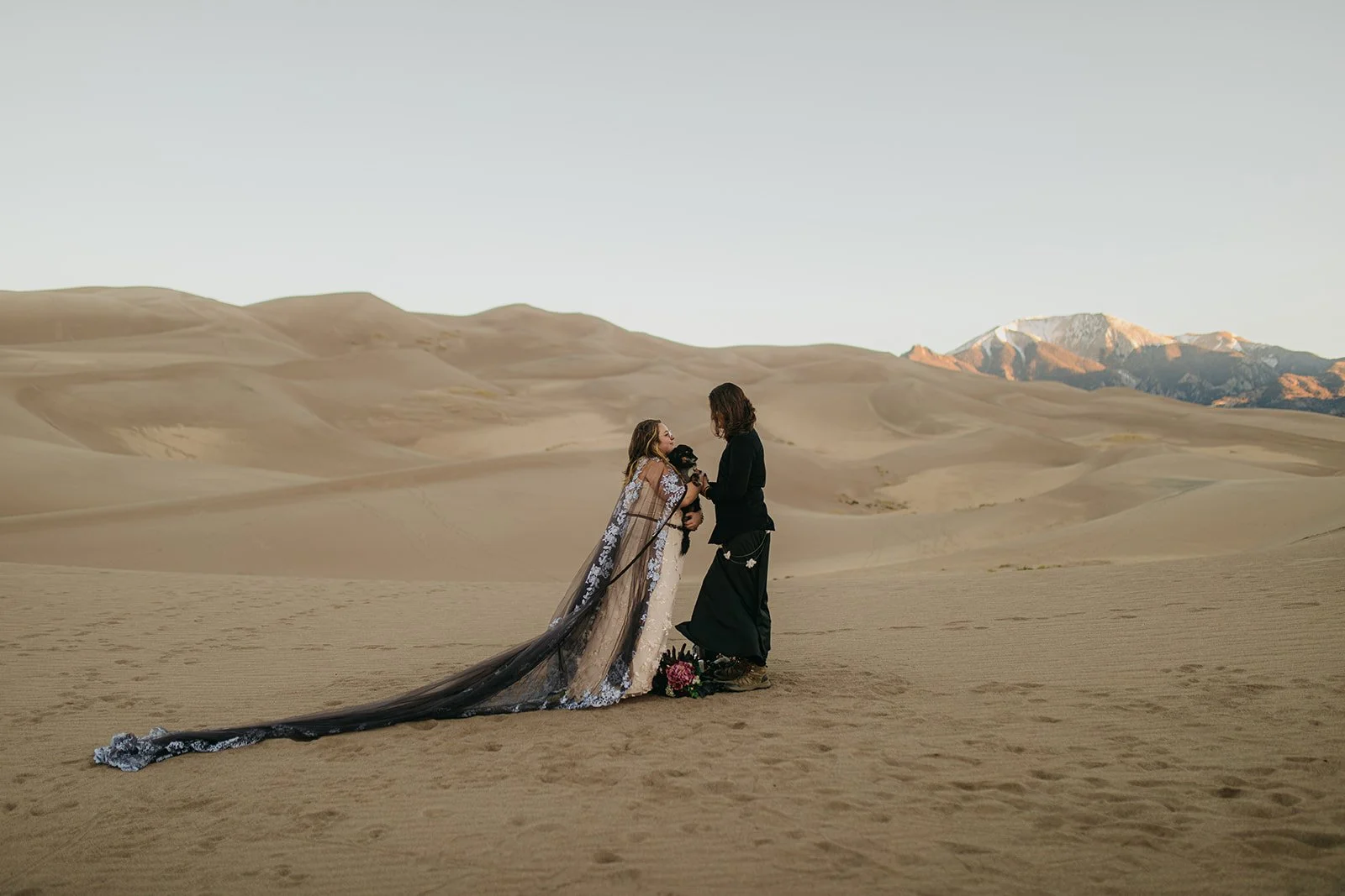 Sunrise Great Sand Dunes National Park Elopement Ceremony by Colorado Elopement Photographer Adventure For Love