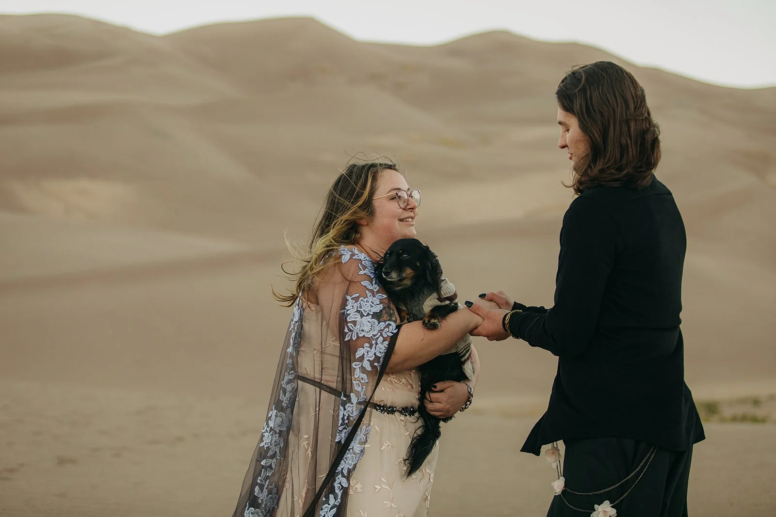 Sunrise Great Sand Dunes National Park Elopement Ceremony by Colorado Elopement Photographer Adventure For Love