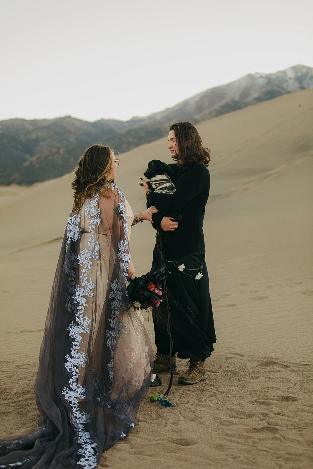 Sunrise Great Sand Dunes National Park Elopement Ceremony by Colorado Elopement Photographer Adventure For Love