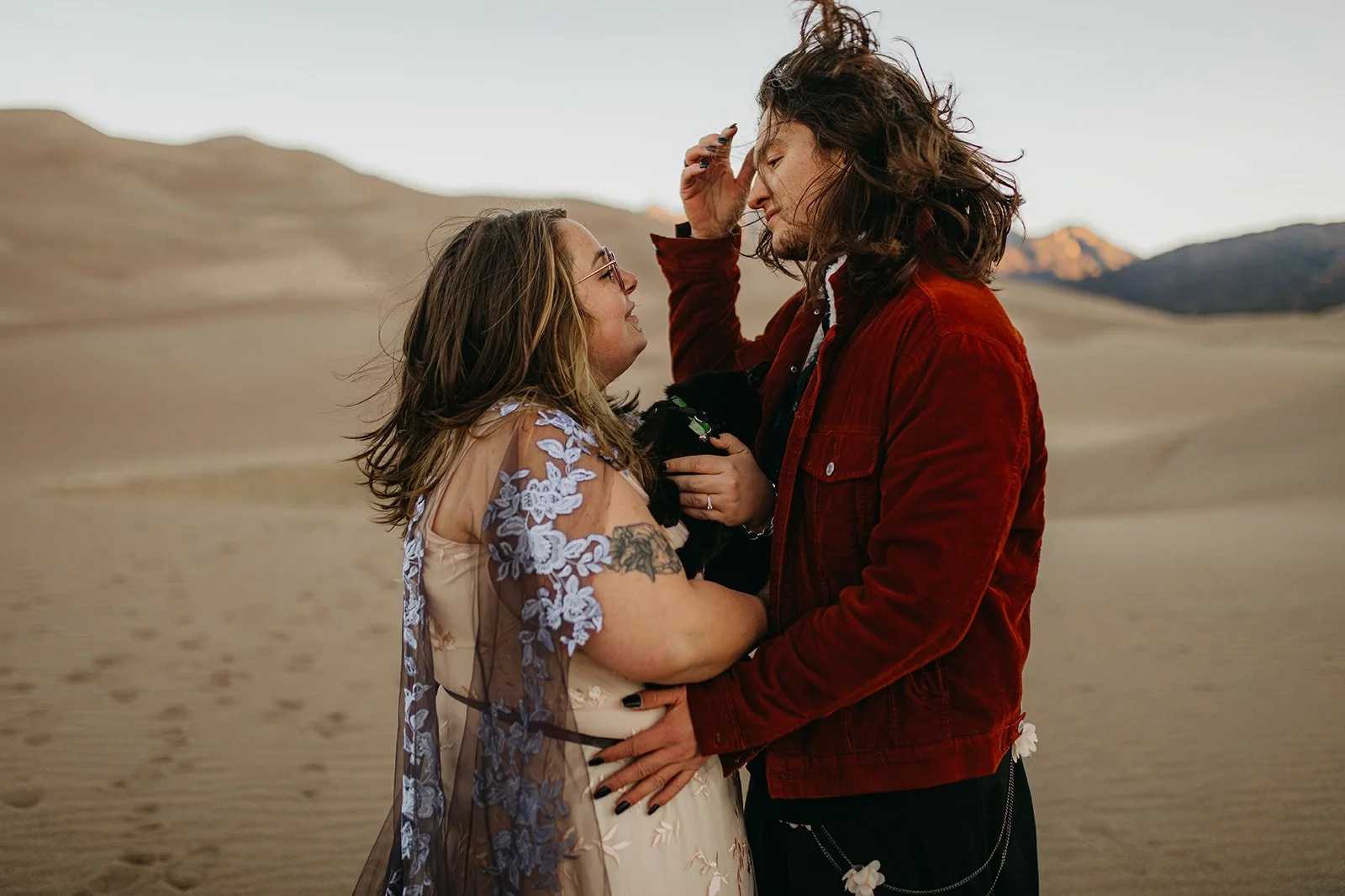 Sunrise Great Sand Dunes National Park Elopement Ceremony by Colorado Elopement Photographer Adventure For Love
