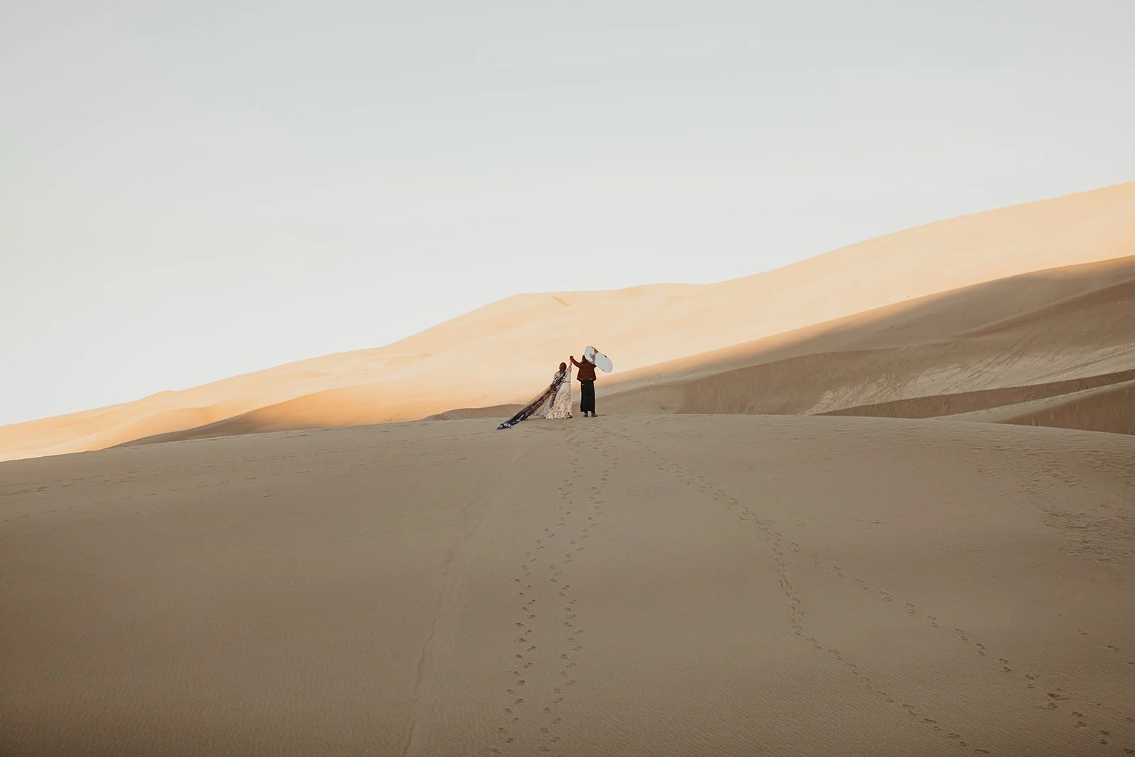 Sunrise Great Sand Dunes National Park Elopement Ceremony by Colorado Elopement Photographer Adventure For Love