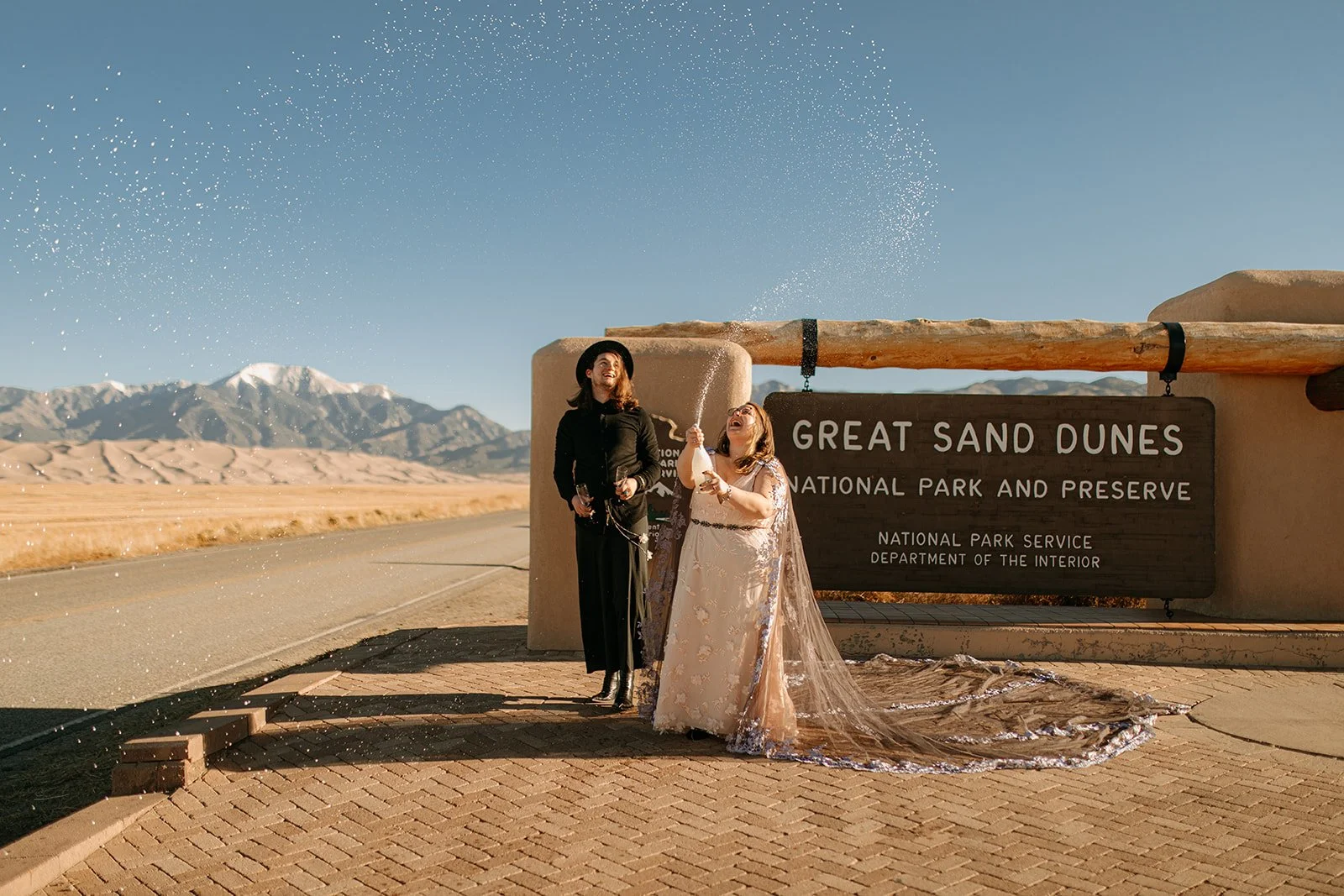 Sunrise Great Sand Dunes National Park Elopement Ceremony by Colorado Elopement Photographer Adventure For Love