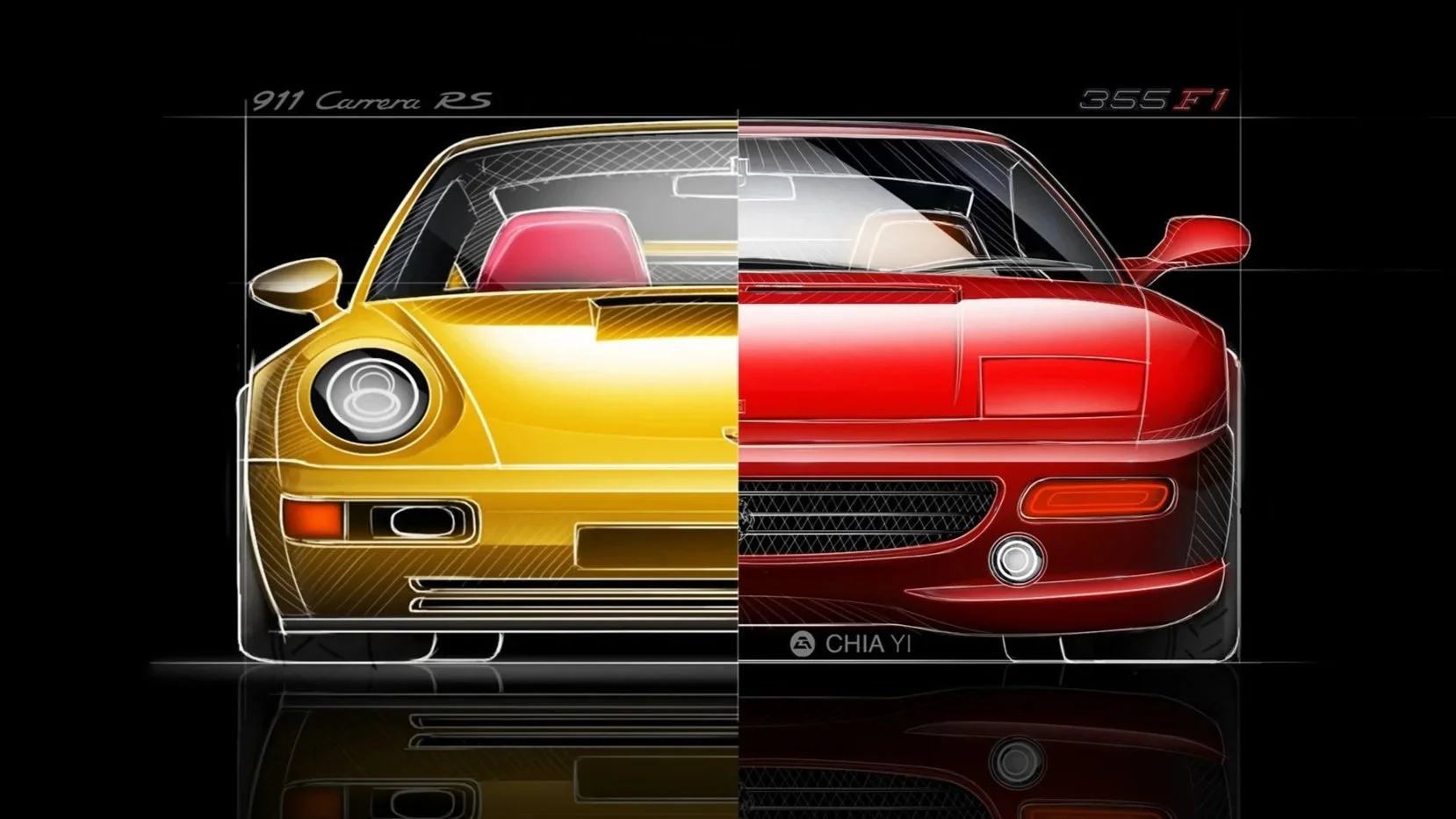 Classic Car Portrait Artwork