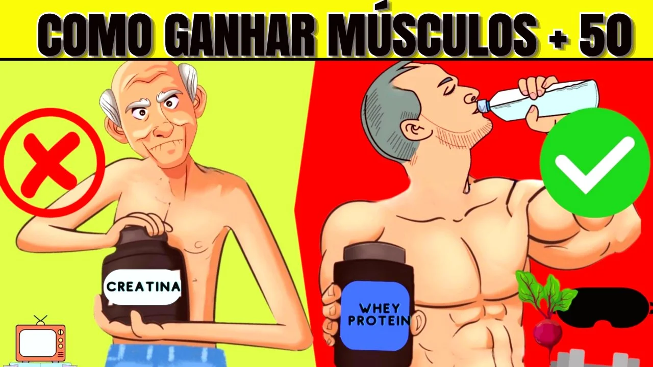 7 DICAS PARA GANHAR MÚSCULOS APÓS os 50 ANOS | O QUE COMER, SUPLEMENTOS e EXERCÍCIOS QUE FUNCIONAM!