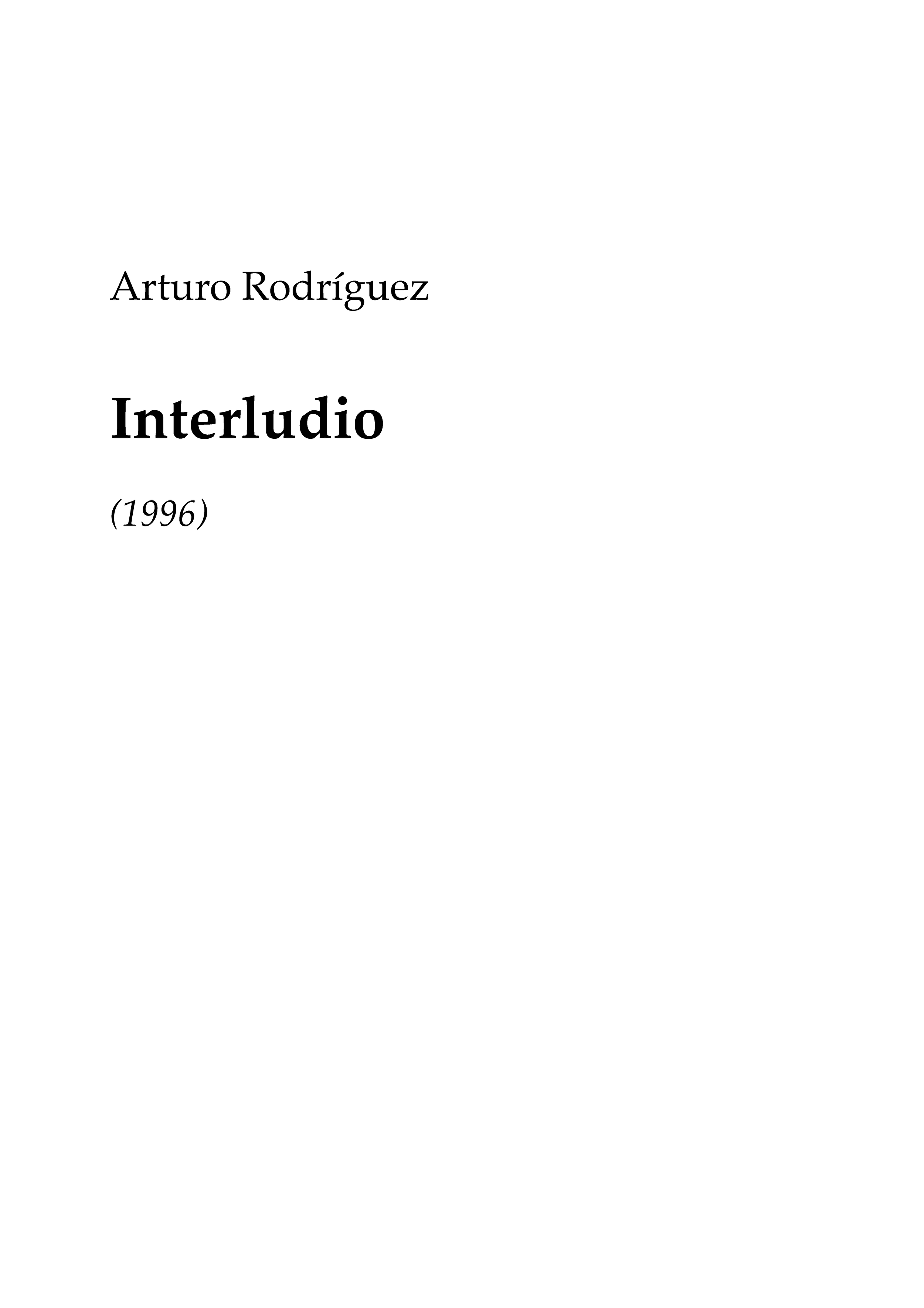 Interludio - for piano (1996)