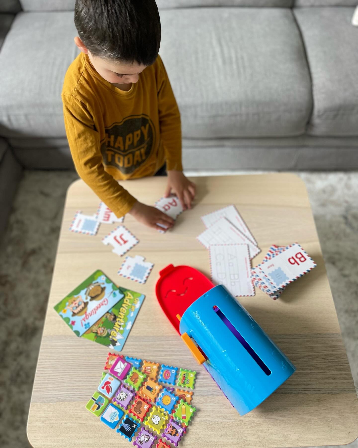 Connecting some 2 piece letter puzzles this morning with the Alphabet Learning Mailbox from @learningresources.
When homeschooling I always find it nice to have 1 or 2 activities ready for my two preschoolers in the morning as they are eager to &ldqu
