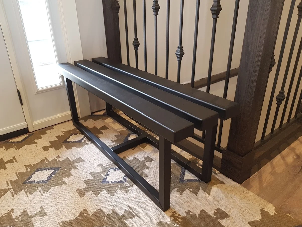 Indoor/outdoor steel bench