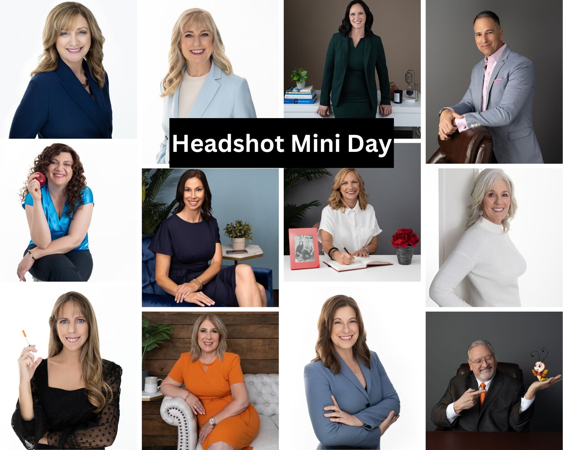 Looking to refresh your professional image or elevate your business branding? Look no further! Our Headshot/Branding Mini Days are here to help you look and feel fantastic.

Here's what you can expect:

1. Professional Makeup: Our expert makeup artis