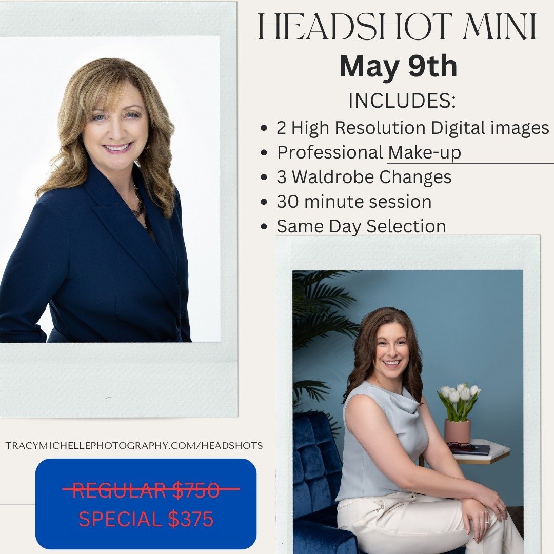 Ready to level up your professional image? Our Headshot Mini Sessions are the answer! Here's why you should book one:

1️⃣ First Impressions Matter: Your headshot is often the first thing people see. Make it count with a professional image that refle