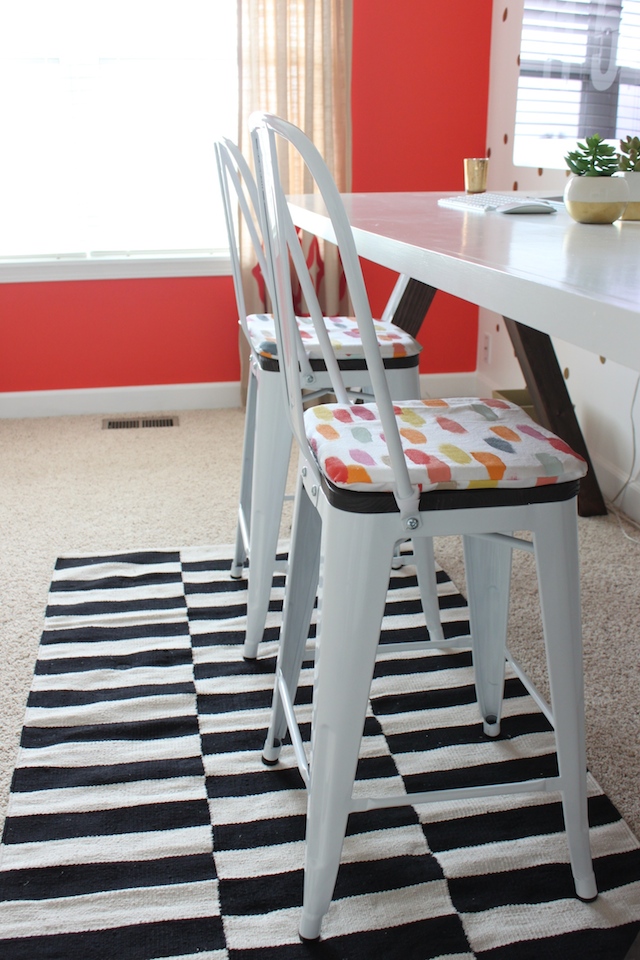 DIY INDUSTRIAL CHAIR SEAT CUSHIONS — Colors and Craft
