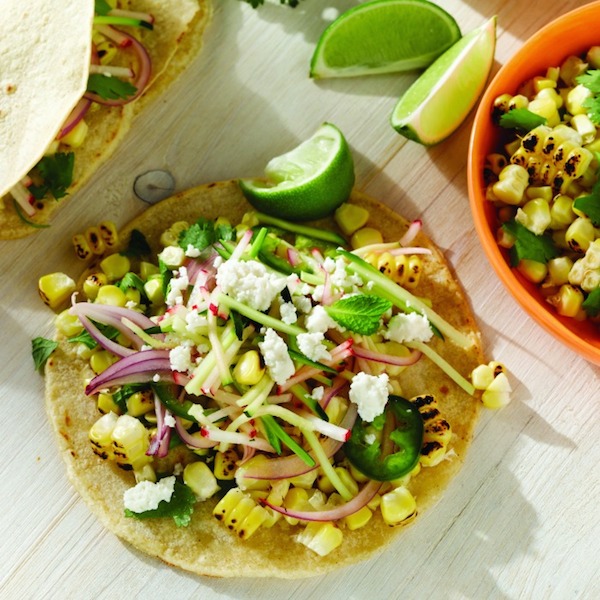 Charred Corn Veggie Tacos from The Jenny Evolution