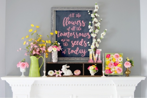 Spring Decor from The Scrap Shoppe Blog