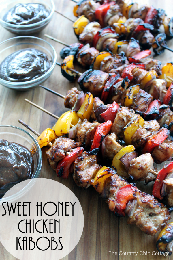 Sweet Honey Chicken Kabobs from The Country Chic Cottage