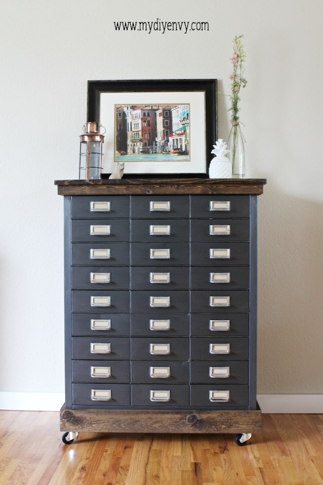 Metal Filing Cabinet Makeover from My DIY Envy
